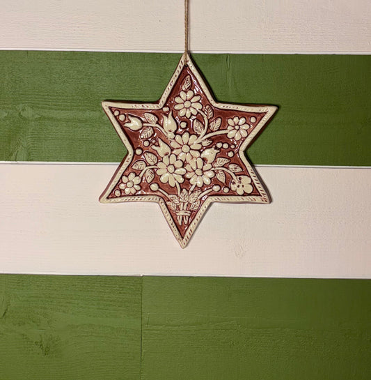 Suspension étoile en céramique