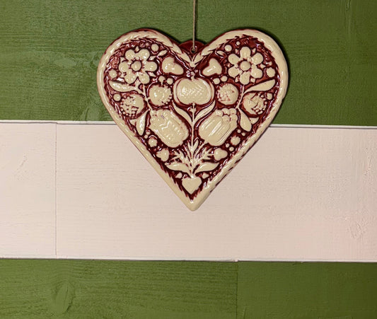 Suspension coeur en céramique