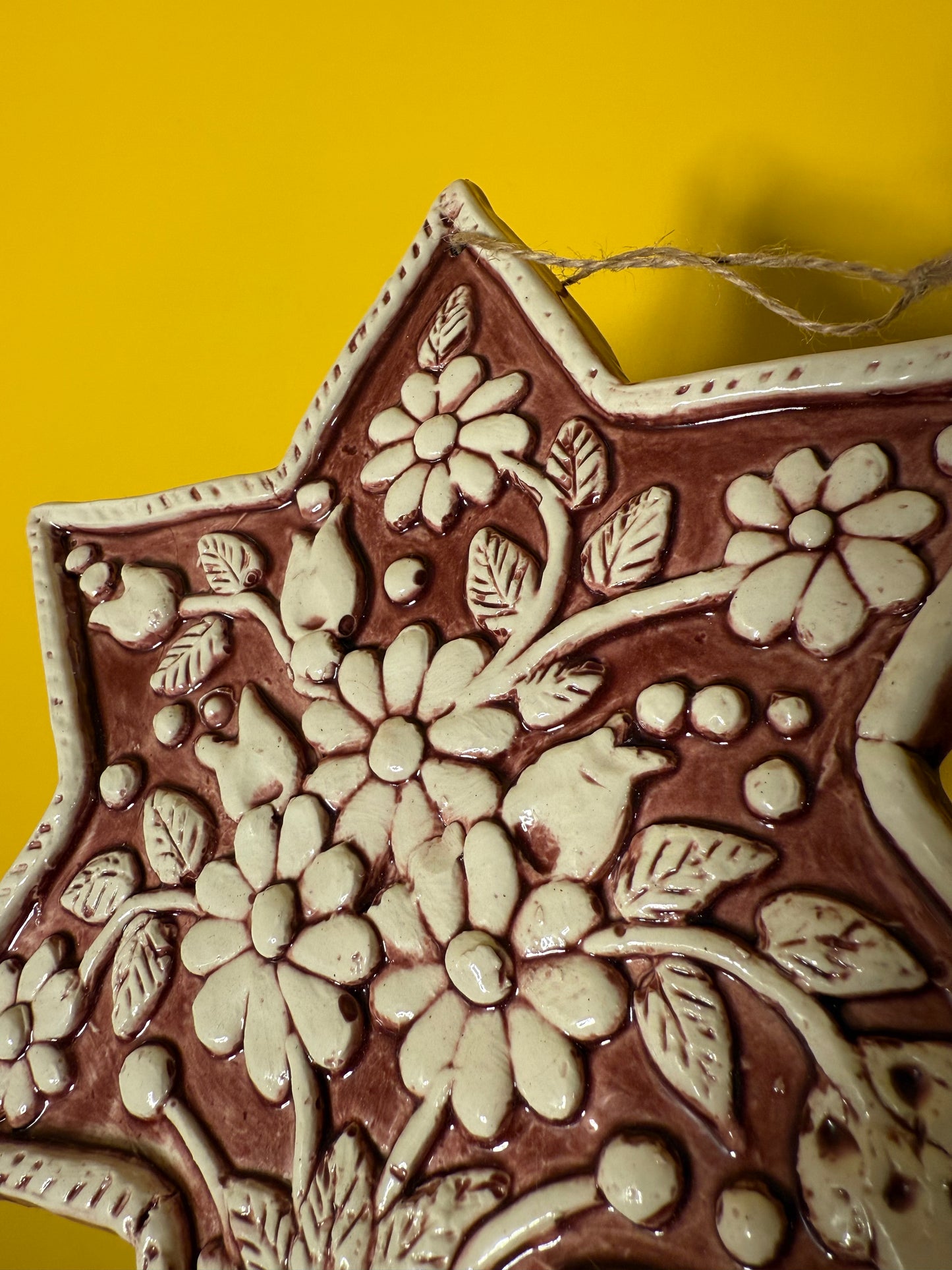 Suspension étoile en céramique