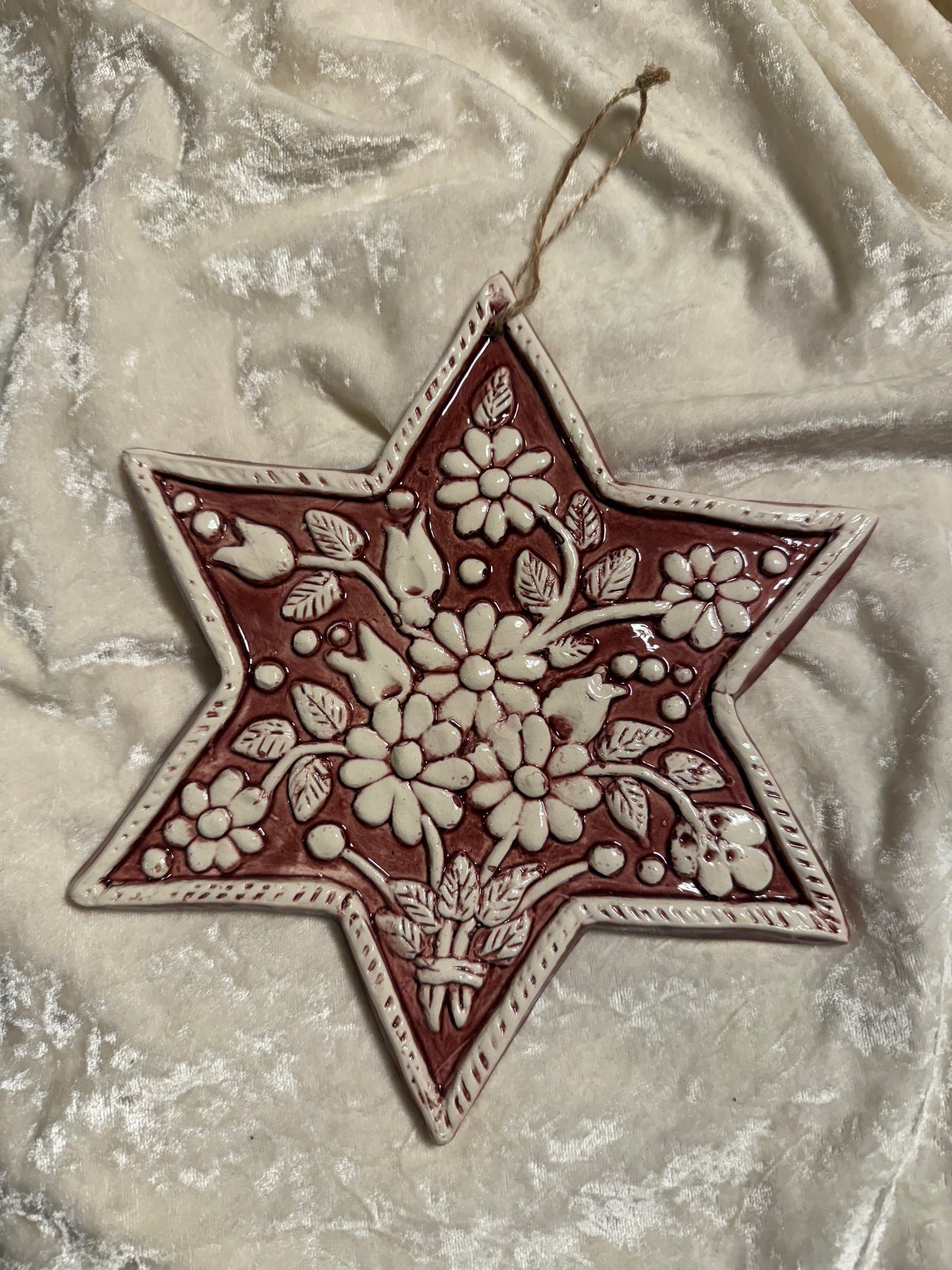 Suspension étoile en céramique