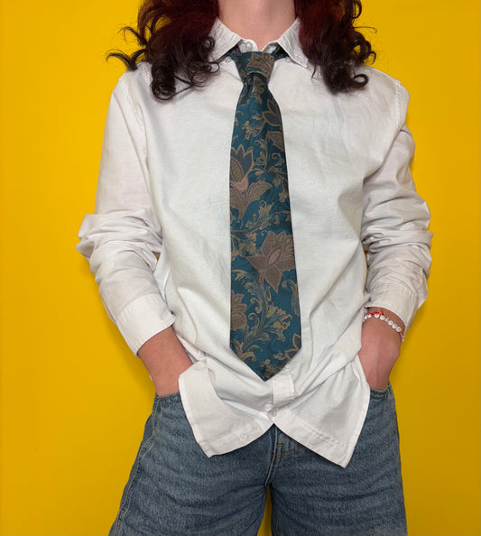 Cravate Fred Gil Paris motif floral