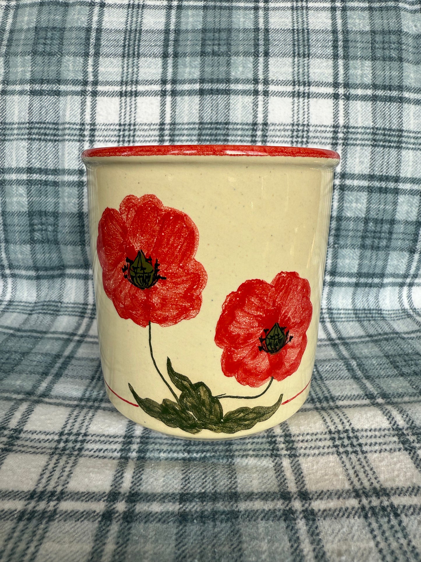 Pot coquelicots en céramique