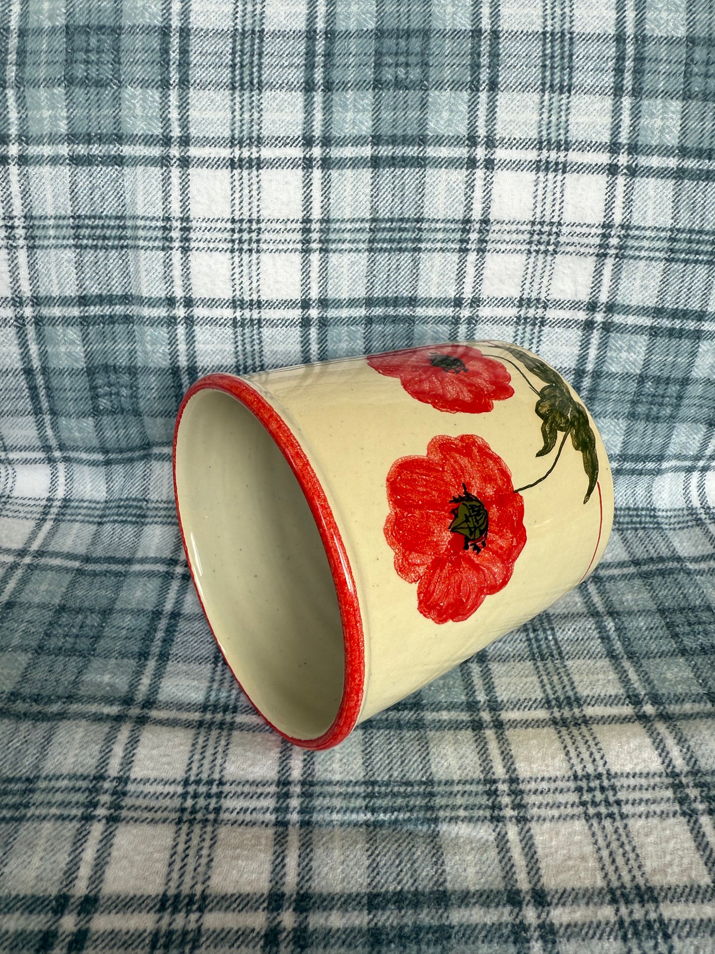 Pot coquelicots en céramique