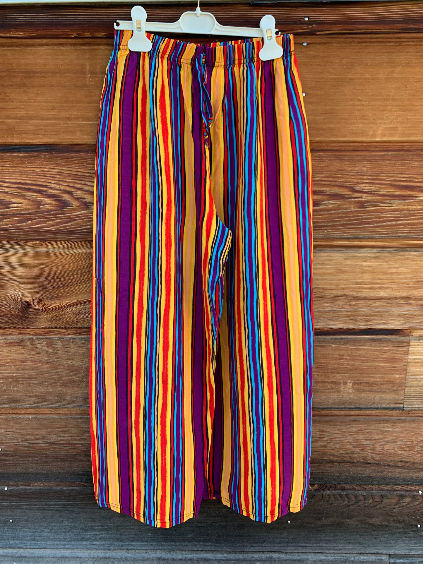 Pantalon fluide à rayures colorées T.34-36