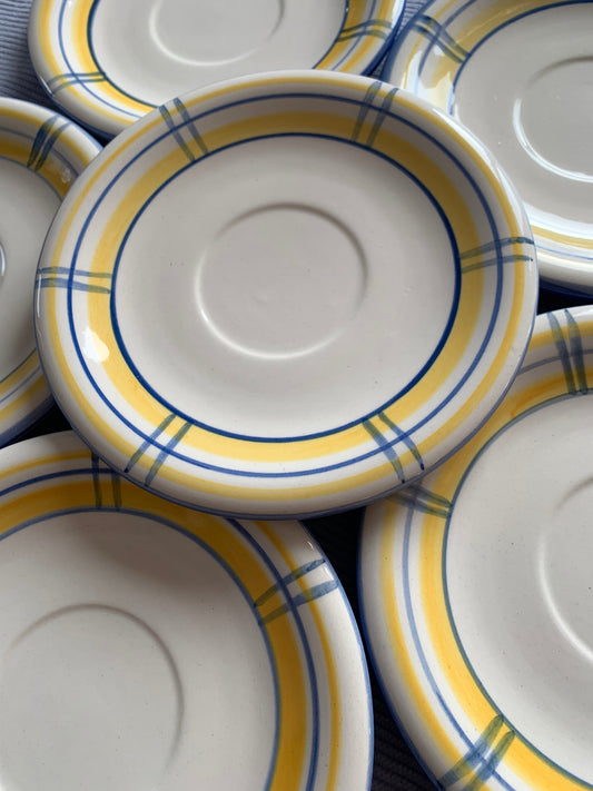 Six assiettes à dessert Miso Italian Hand Painted Superstone