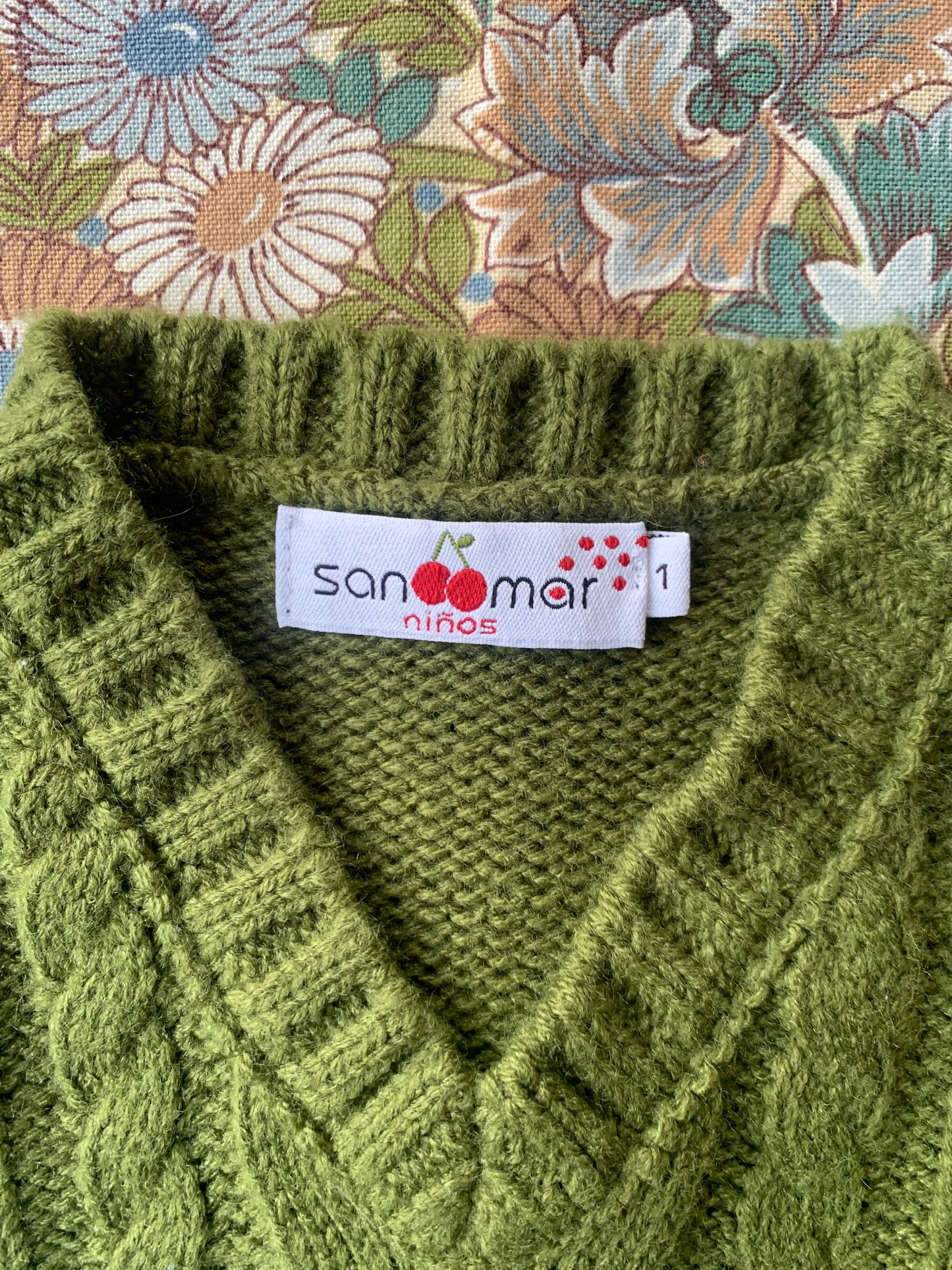 Gilet kaki sans manches Sanmar ninos T.1 an