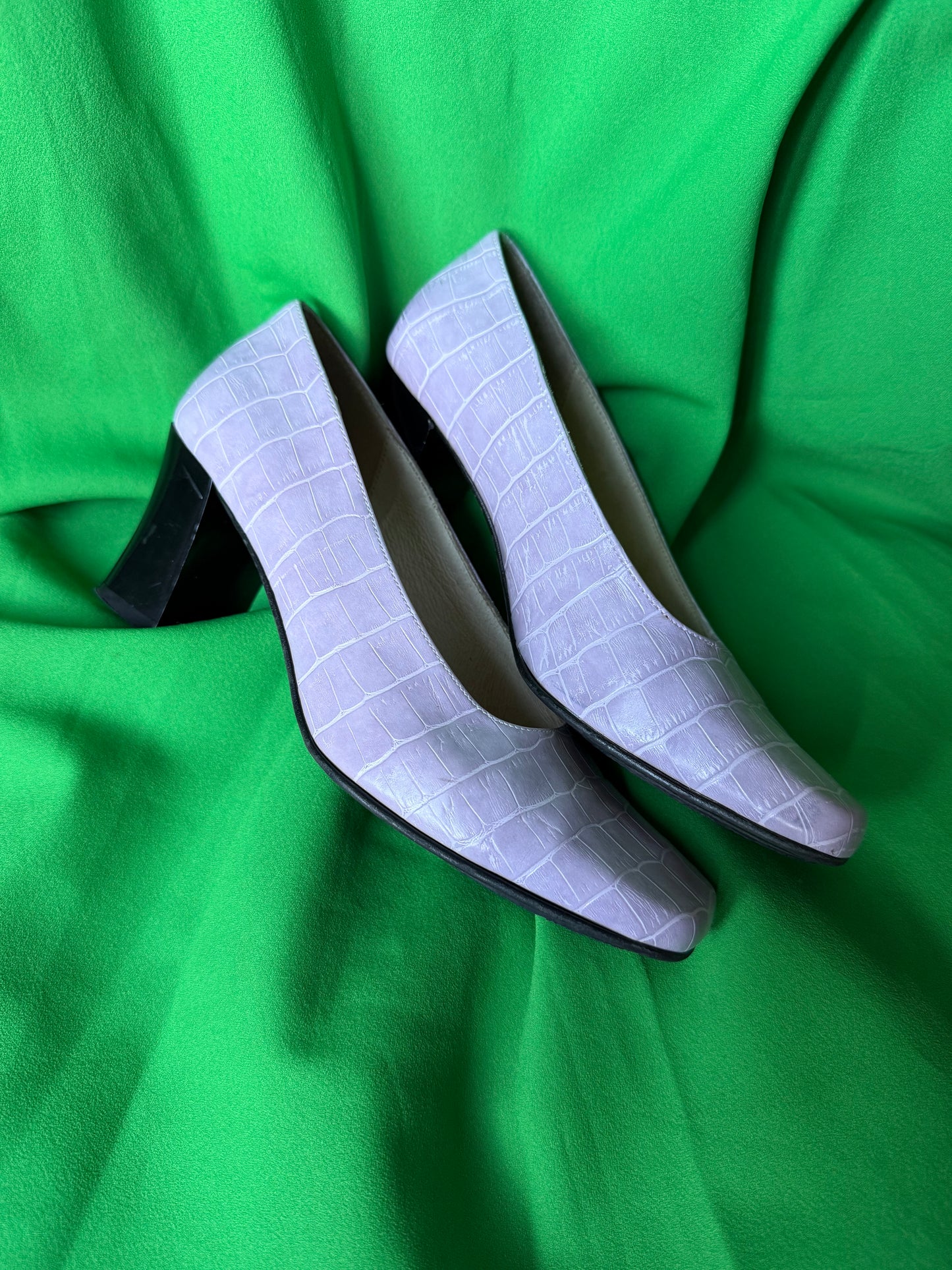 Ballerines à talon lila en cuir Agnes Flo T.37