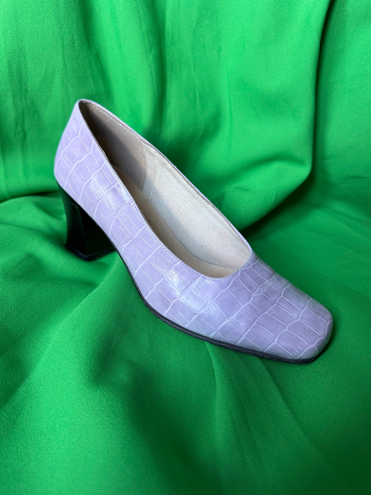 Ballerines à talon lila en cuir Agnes Flo T.37
