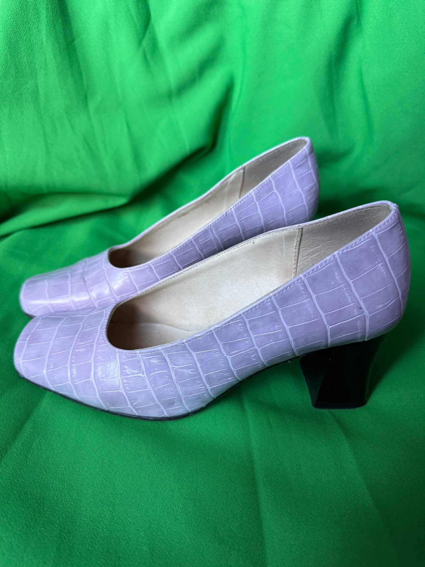 Ballerines à talon lila en cuir Agnes Flo T.37