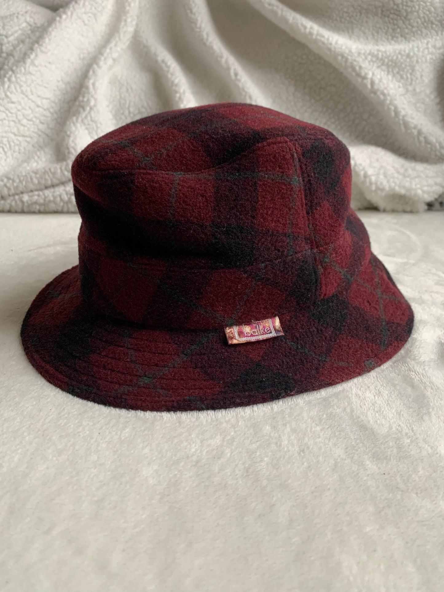 Chapeau en laine à carreaux Balke
