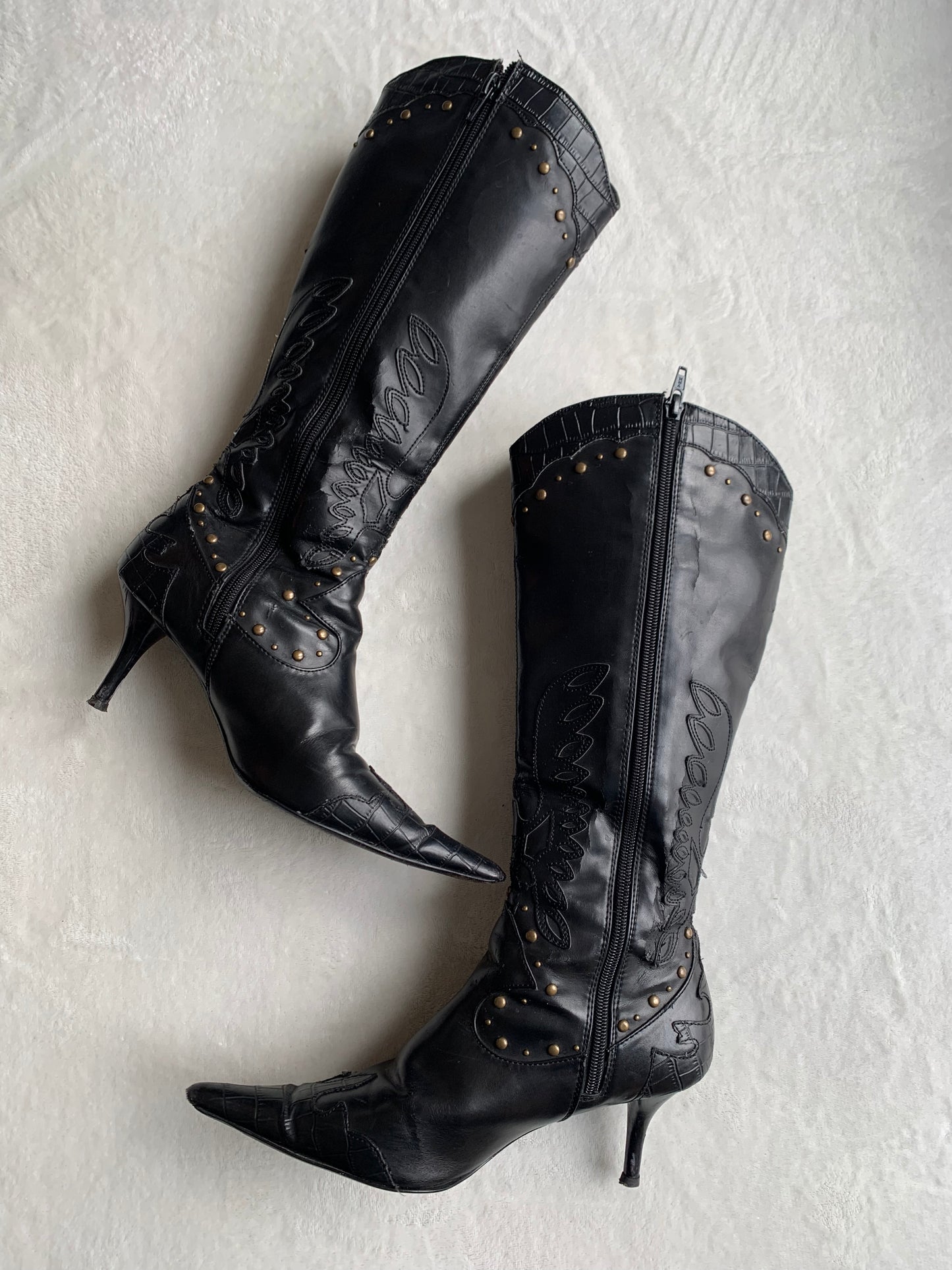 Bottes hautes à talons aiguilles T.38