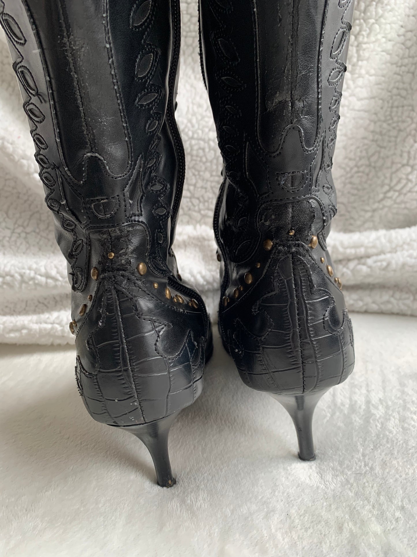 Bottes hautes à talons aiguilles T.38