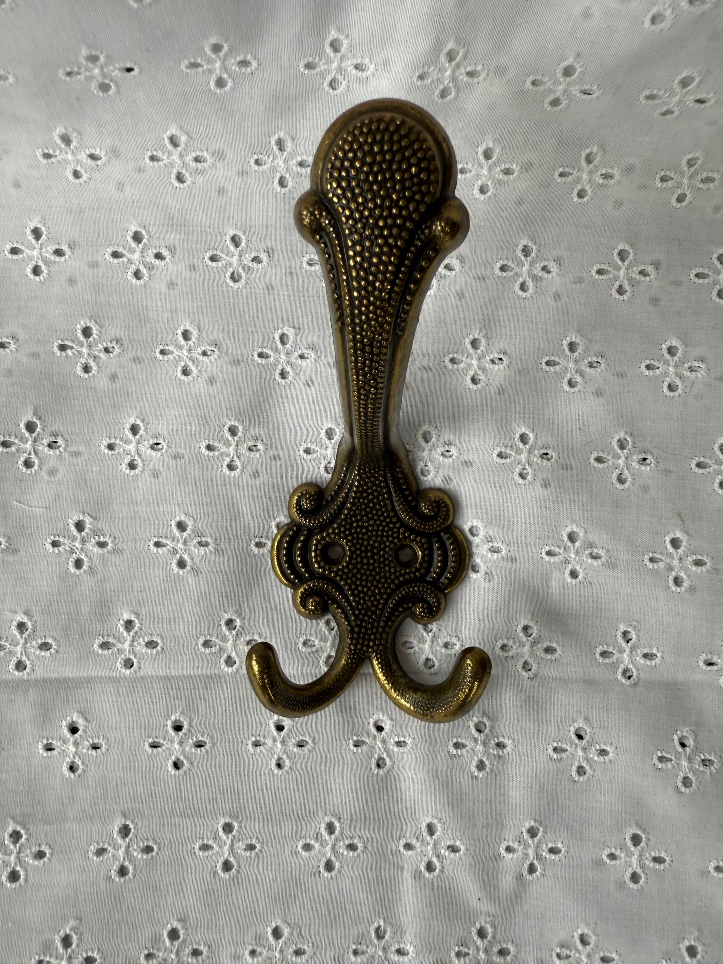Porte-manteau mural vintage en laiton