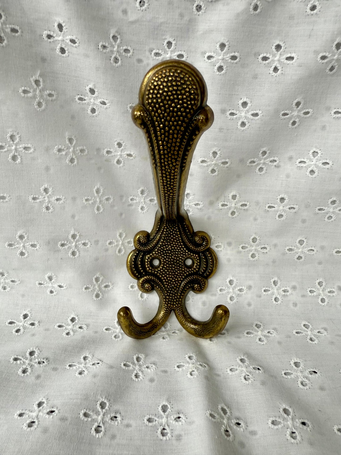 Porte-manteau mural vintage en laiton