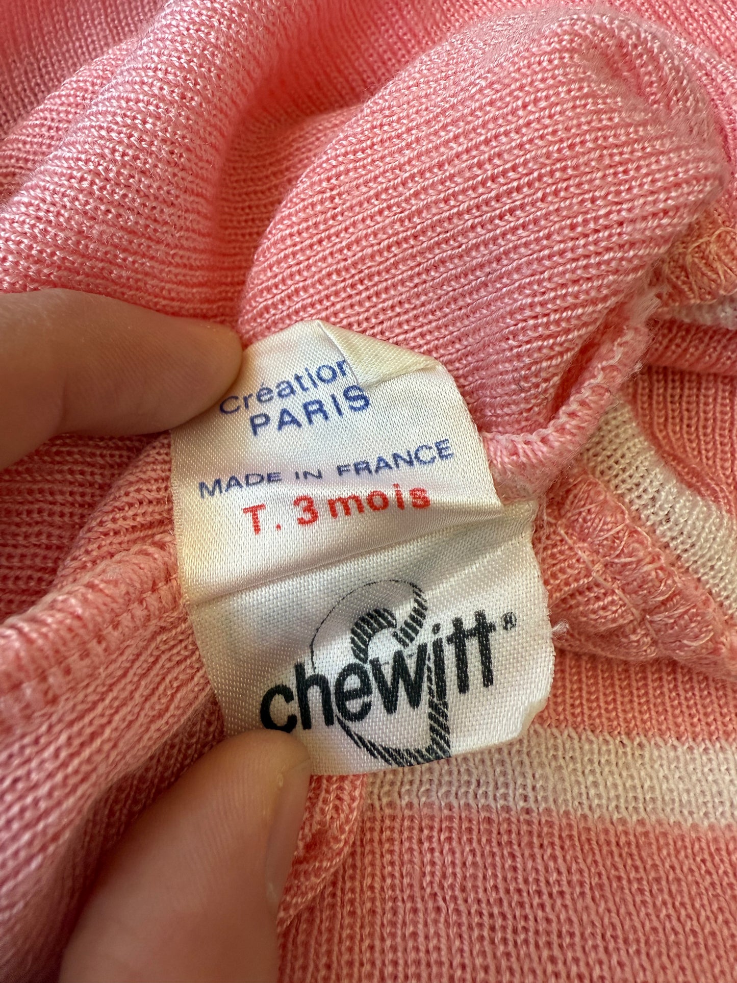 Robe rose bébé Zit et Zet Chewitt vintage T.3 mois