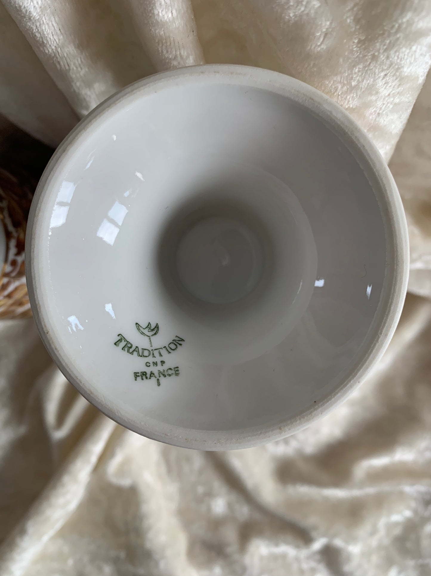 Deux mazagrans motif groovy vintage Tradition CNP France