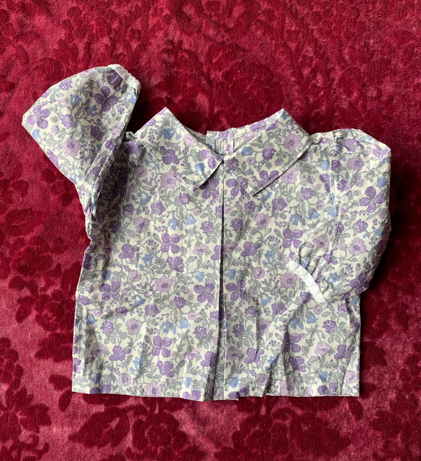 Chemisier floral à scratch T.1 à 3 mois