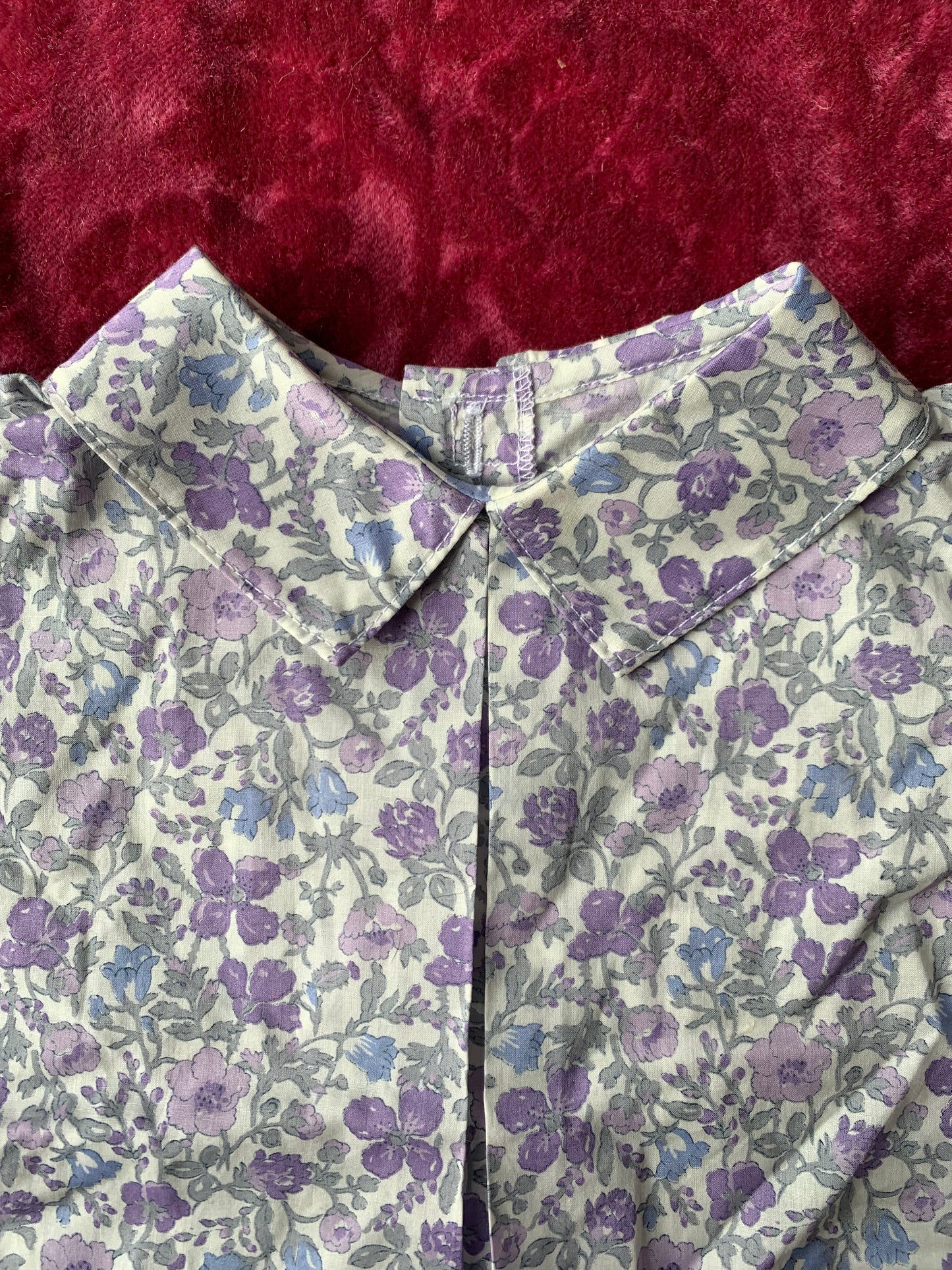 Chemisier floral à scratch T.1 à 3 mois