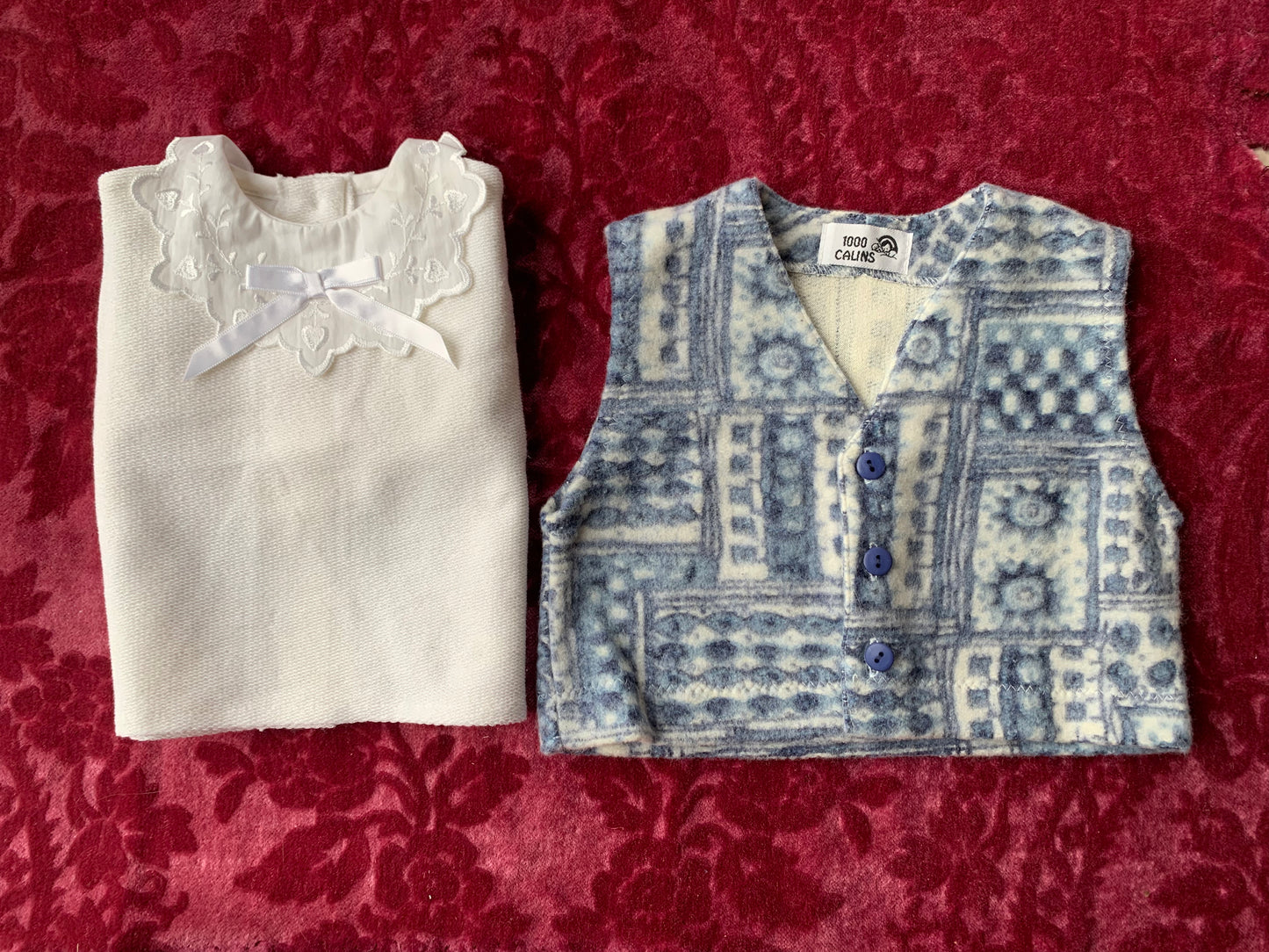 Ensemble haut & gilet 1000 câlins T.1 à 3 mois