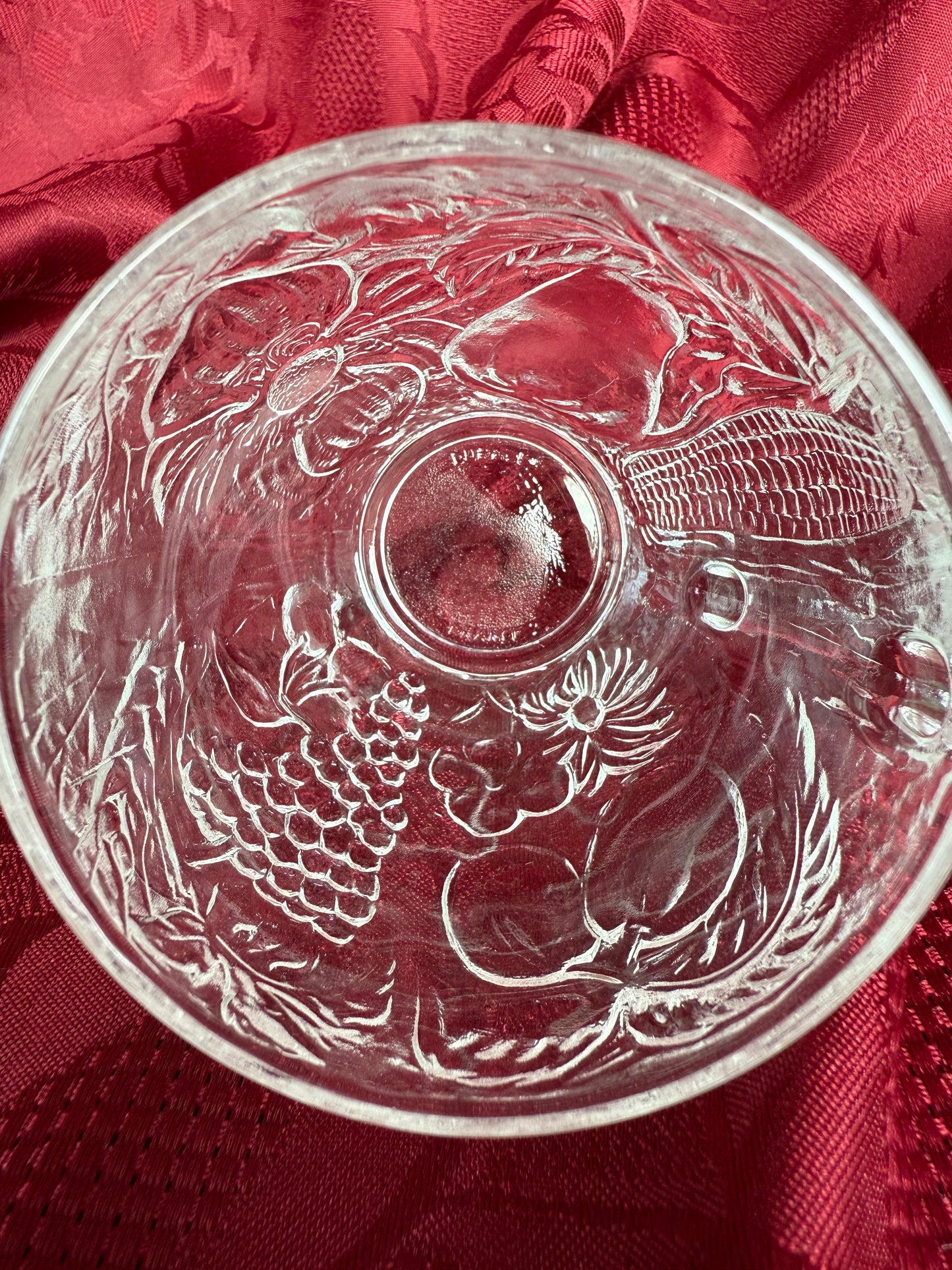 Six tasses en verre design botanique vintage Duralex