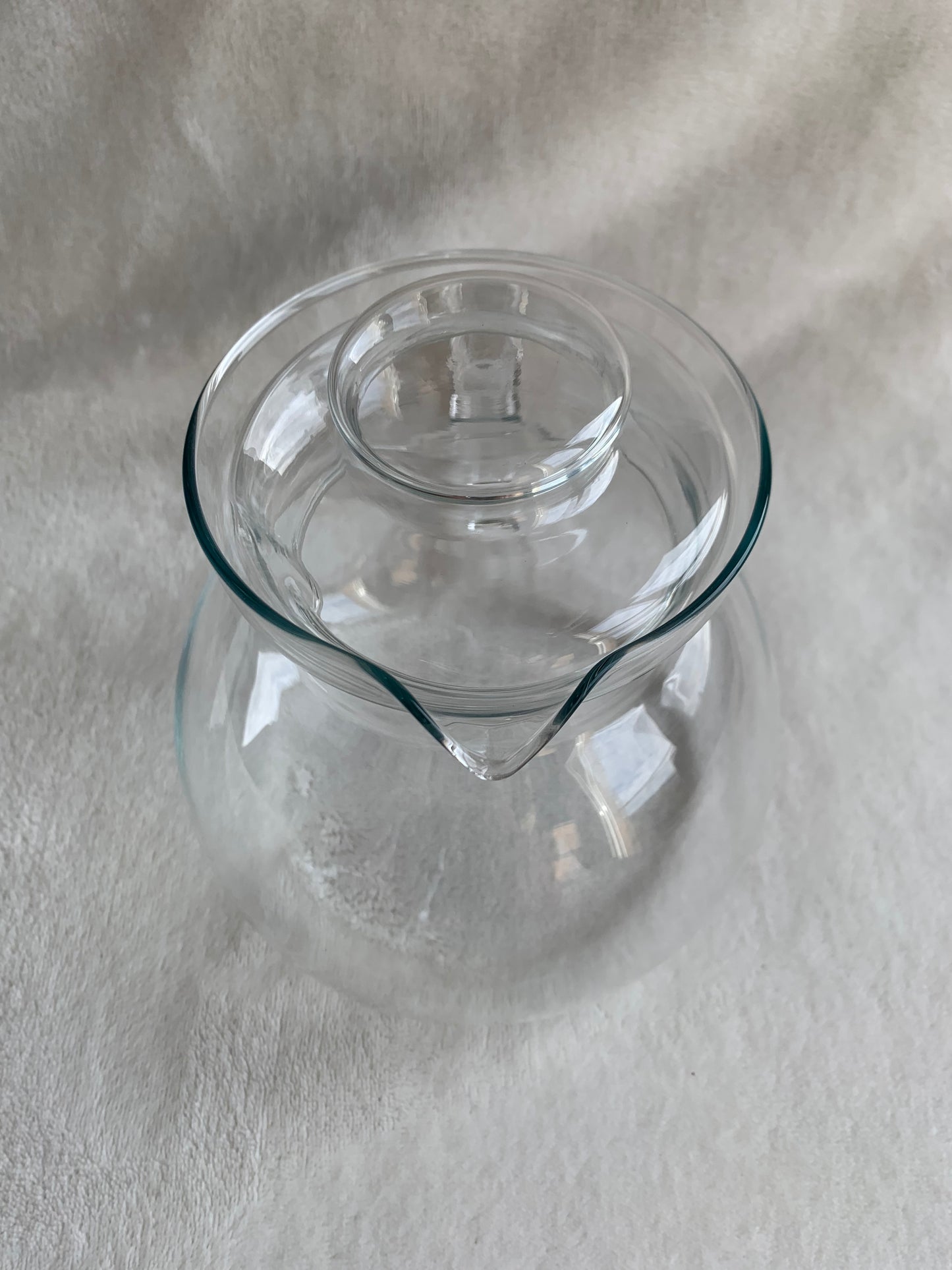 Théière & tasse en verre fin transparent