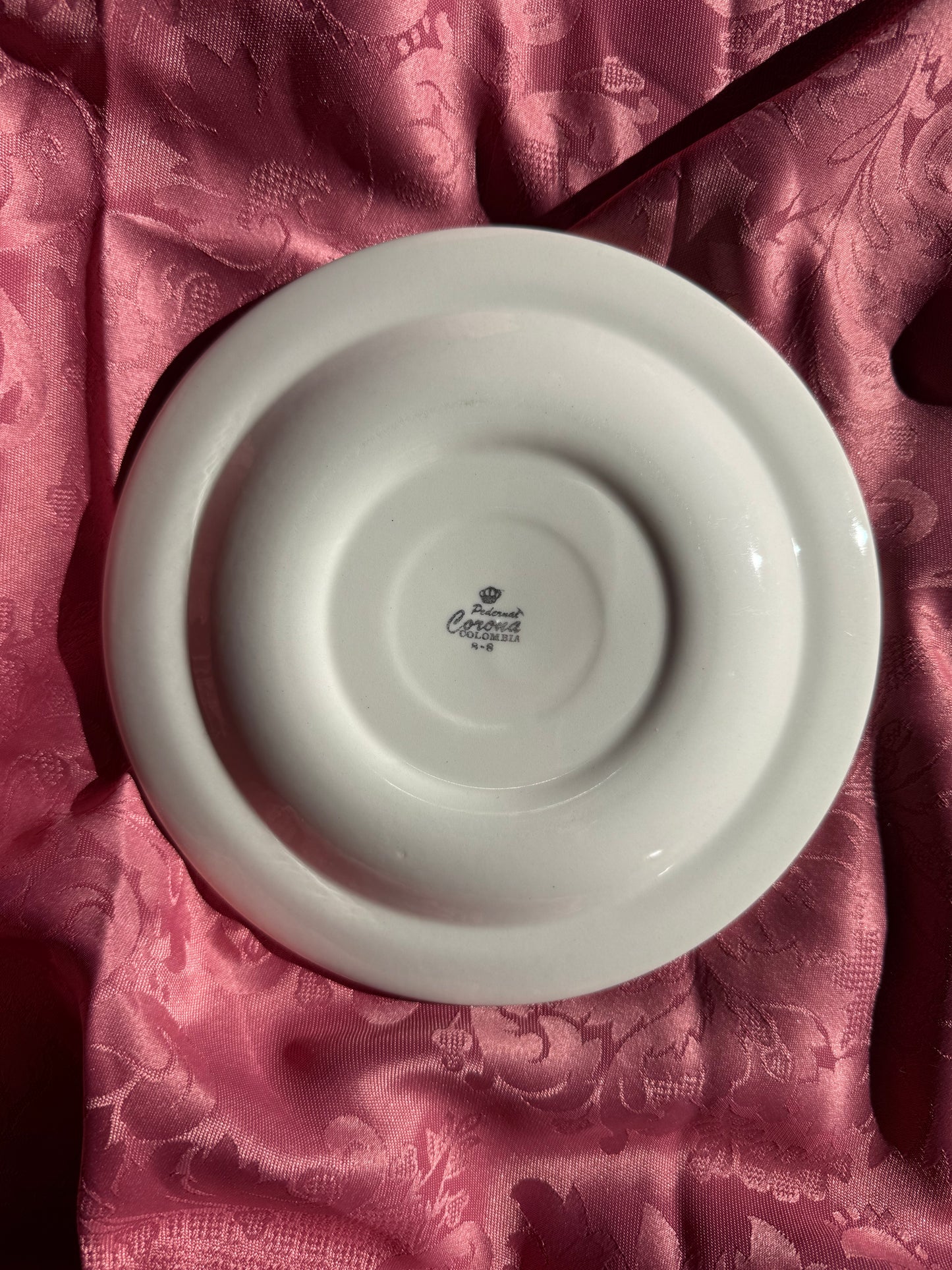 Quatre assiettes plates pâquerettes Perdenal Corona Colombia