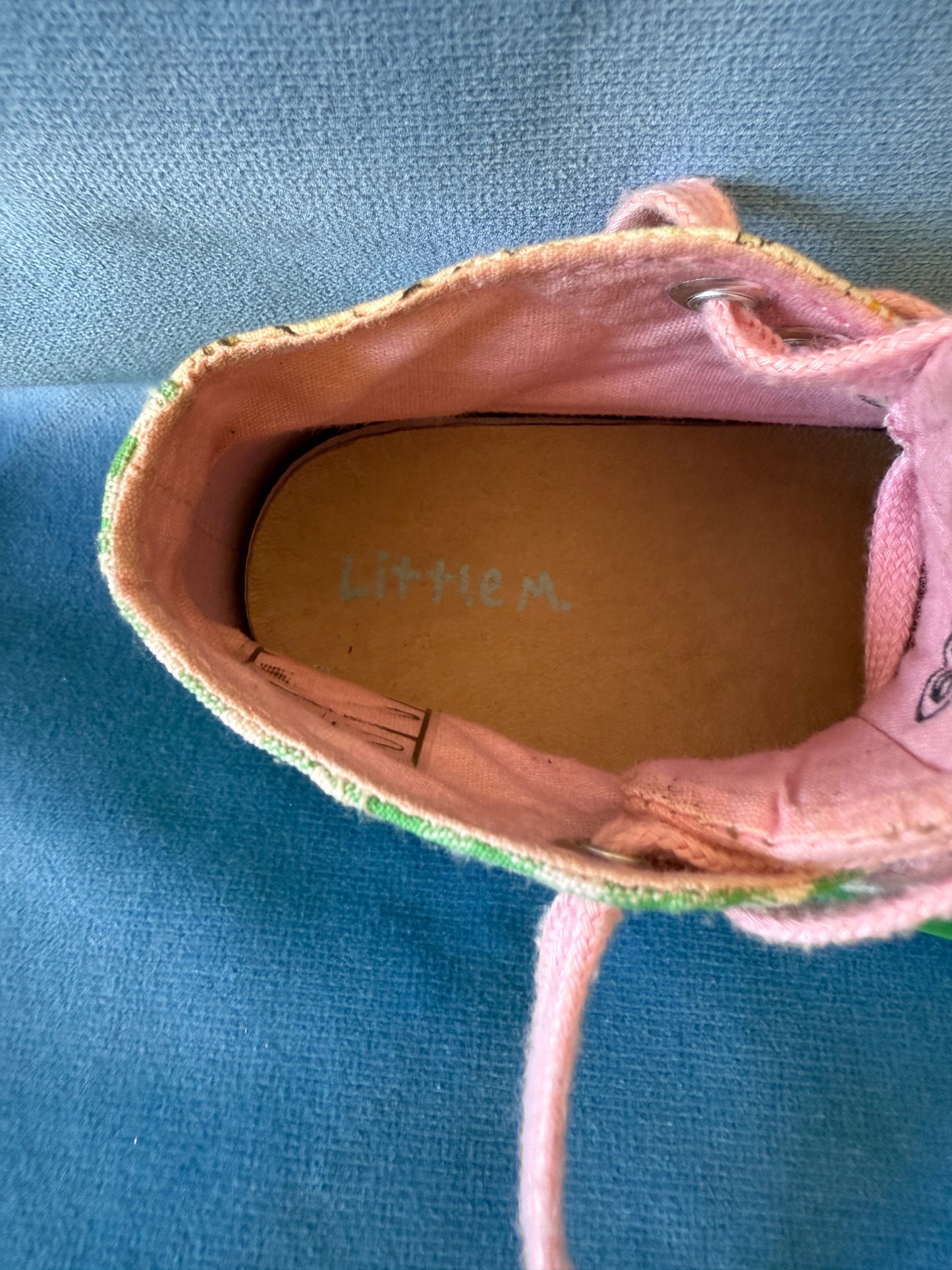 Baskets à motifs carreaux et fleurs Little Mary T.19