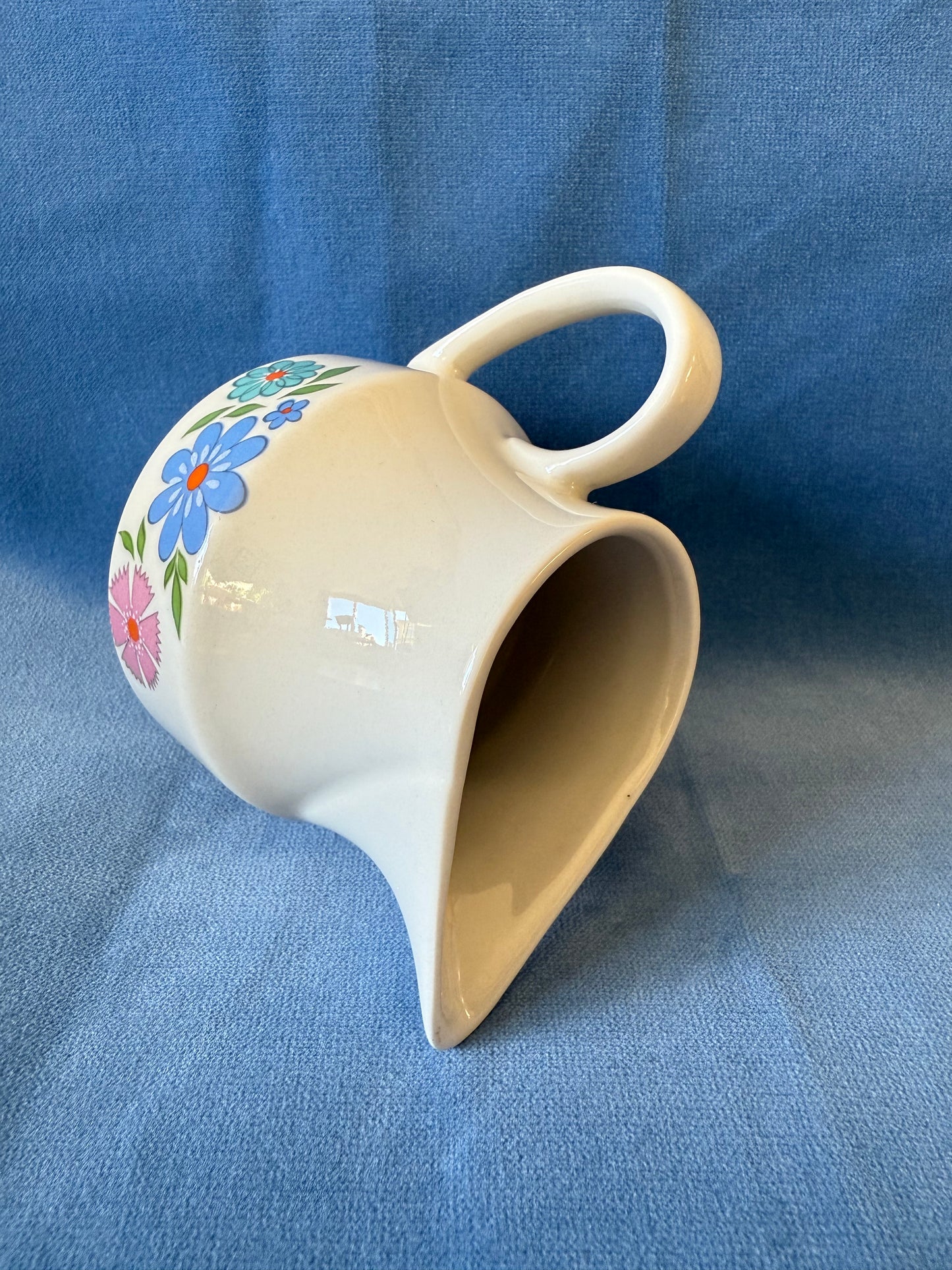 Pot à lait / crème fleurs Tognana en porcelaine