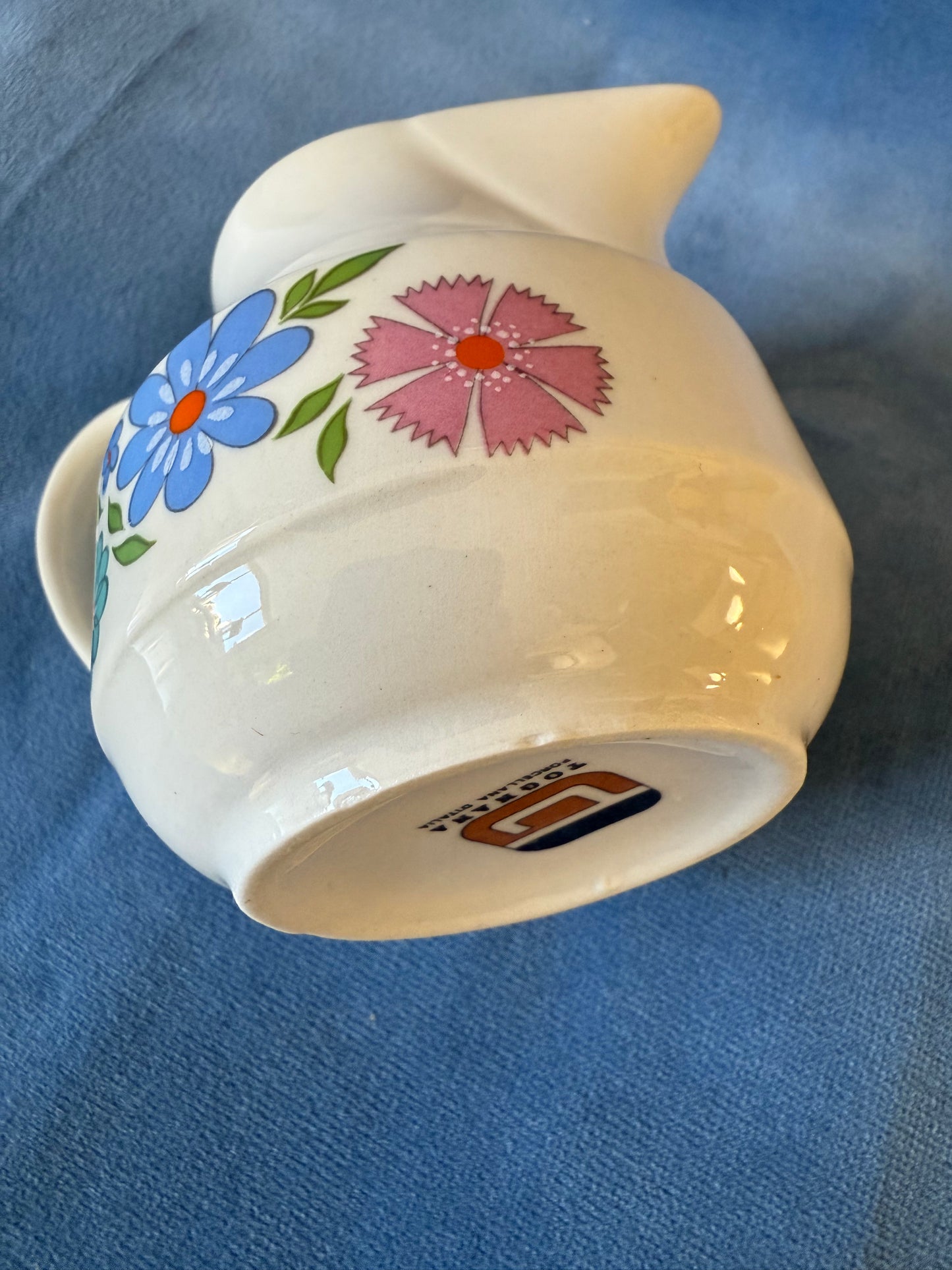 Pot à lait / crème fleurs Tognana en porcelaine