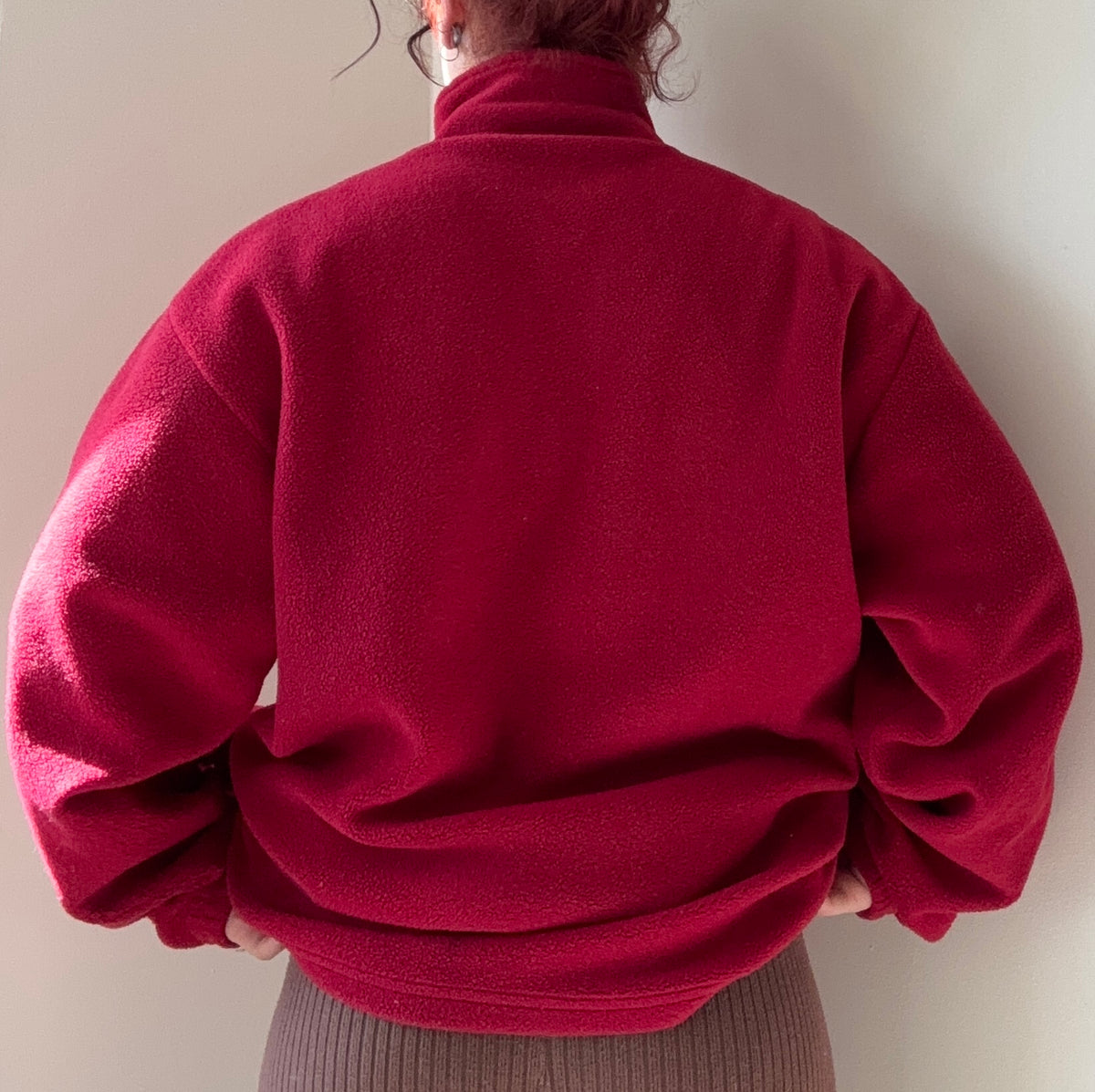 Pull polaire rouge Fila T.42