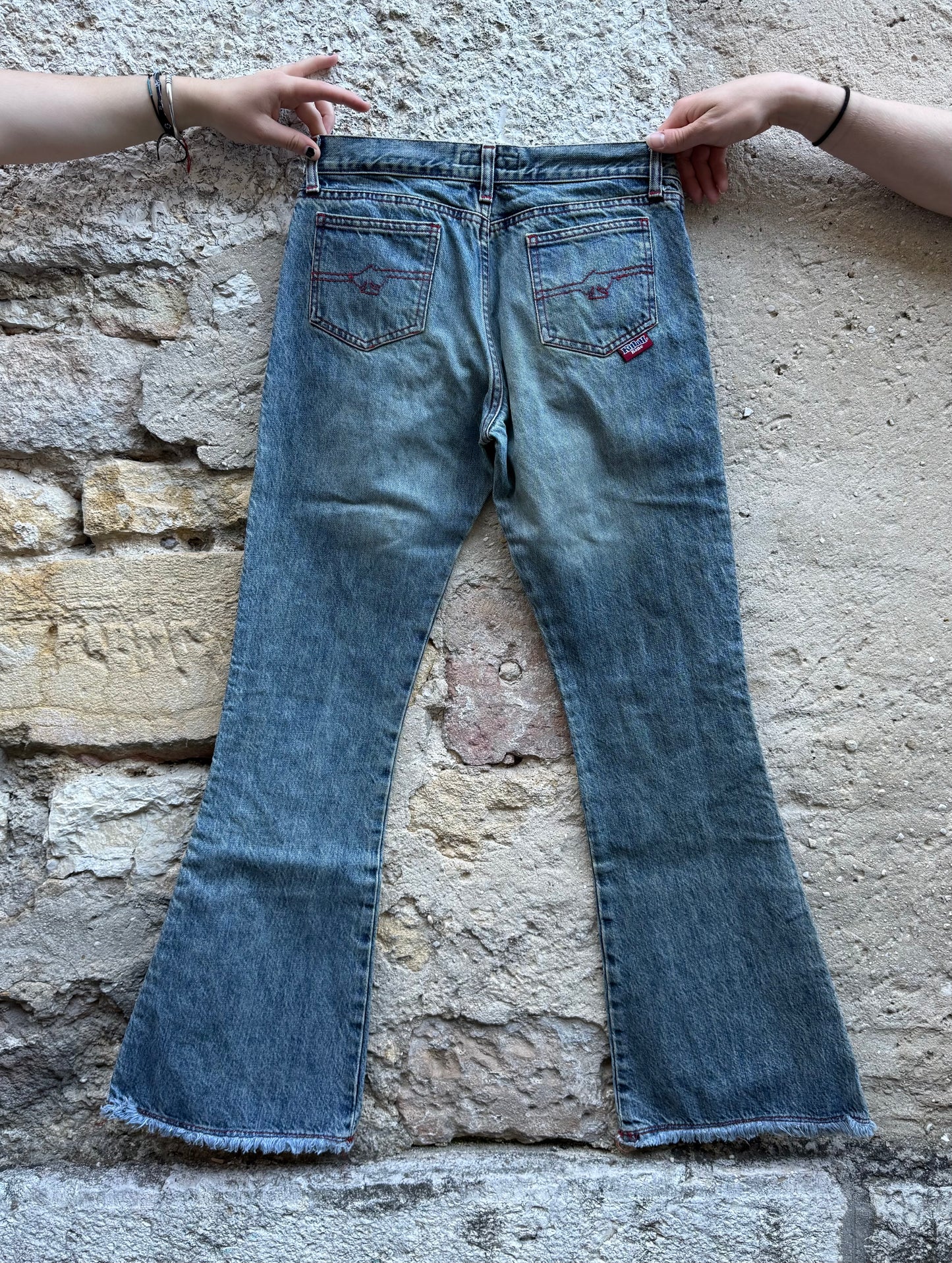Jean patte d'eph avec patchwork vintage Killah Babe T.32 / XS