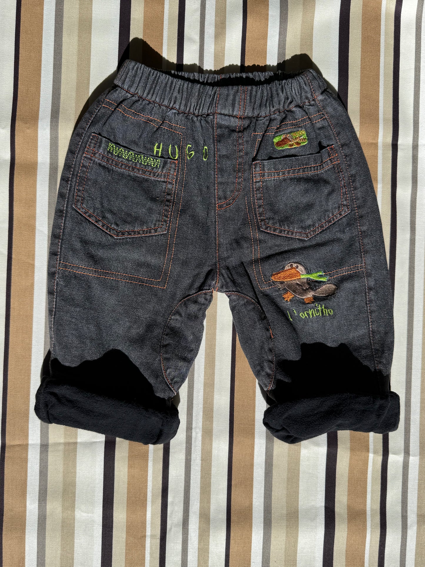Jean bébé avec doublure Hugo l'ornitho T.12-18 mois