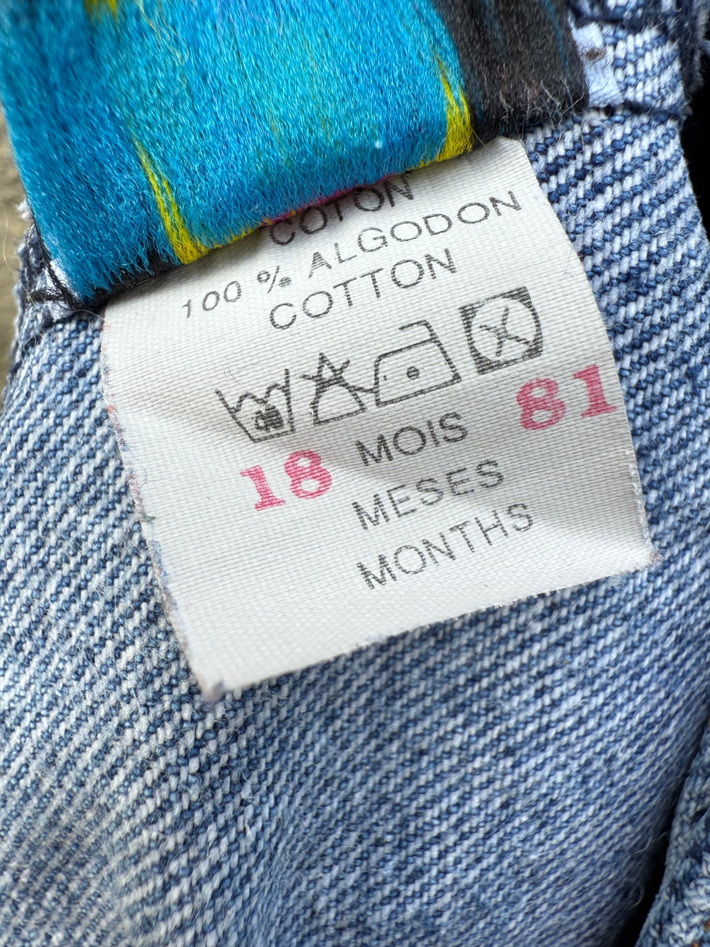 Salopette bébé en jean vintage Z T.18 mois