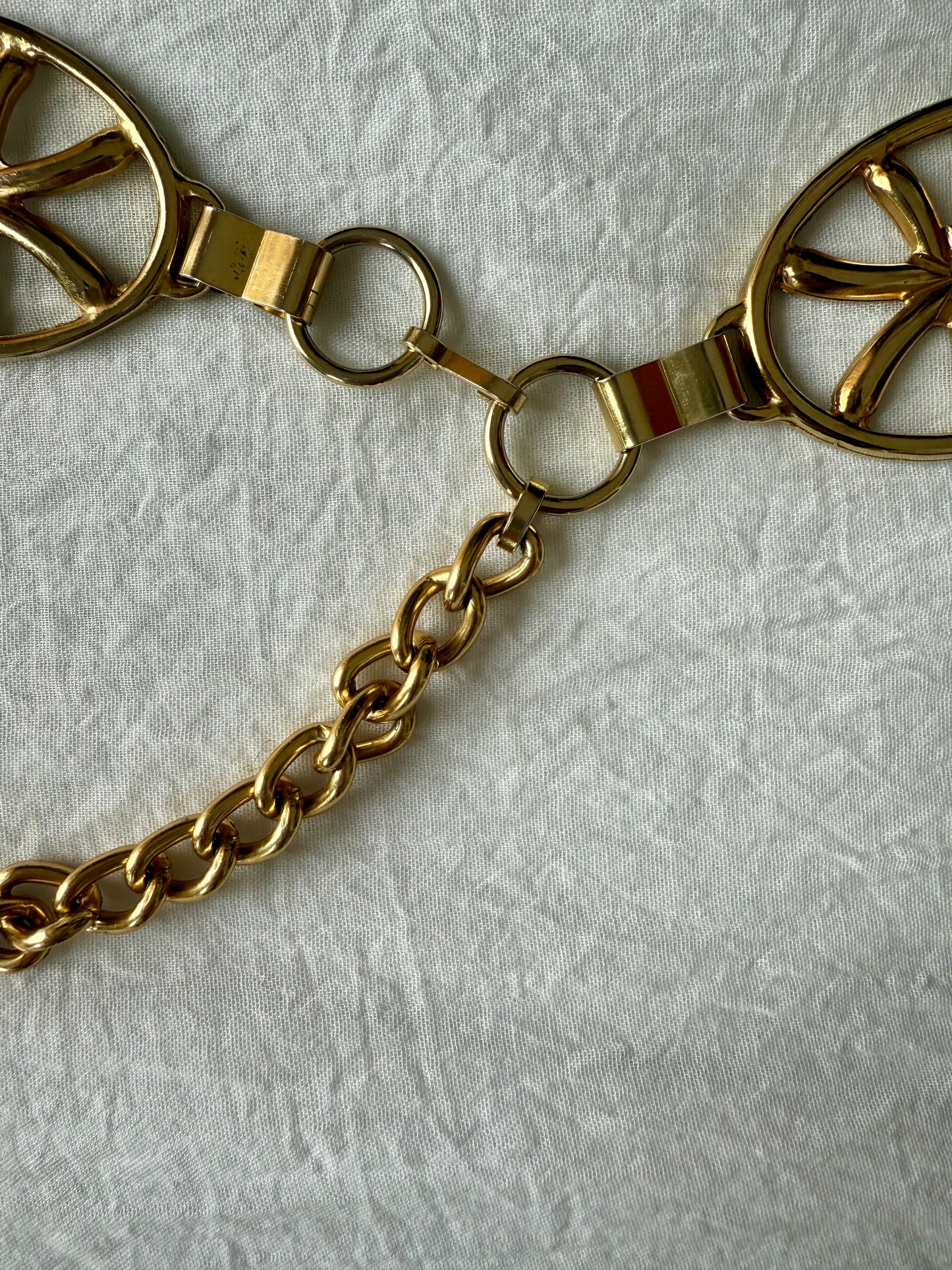 Ceinture chaîne en métal doré