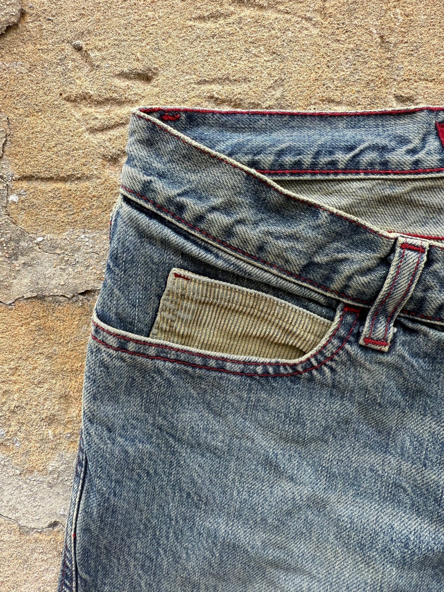Jean patte d'eph avec patchwork vintage Killah Babe T.32 / XS