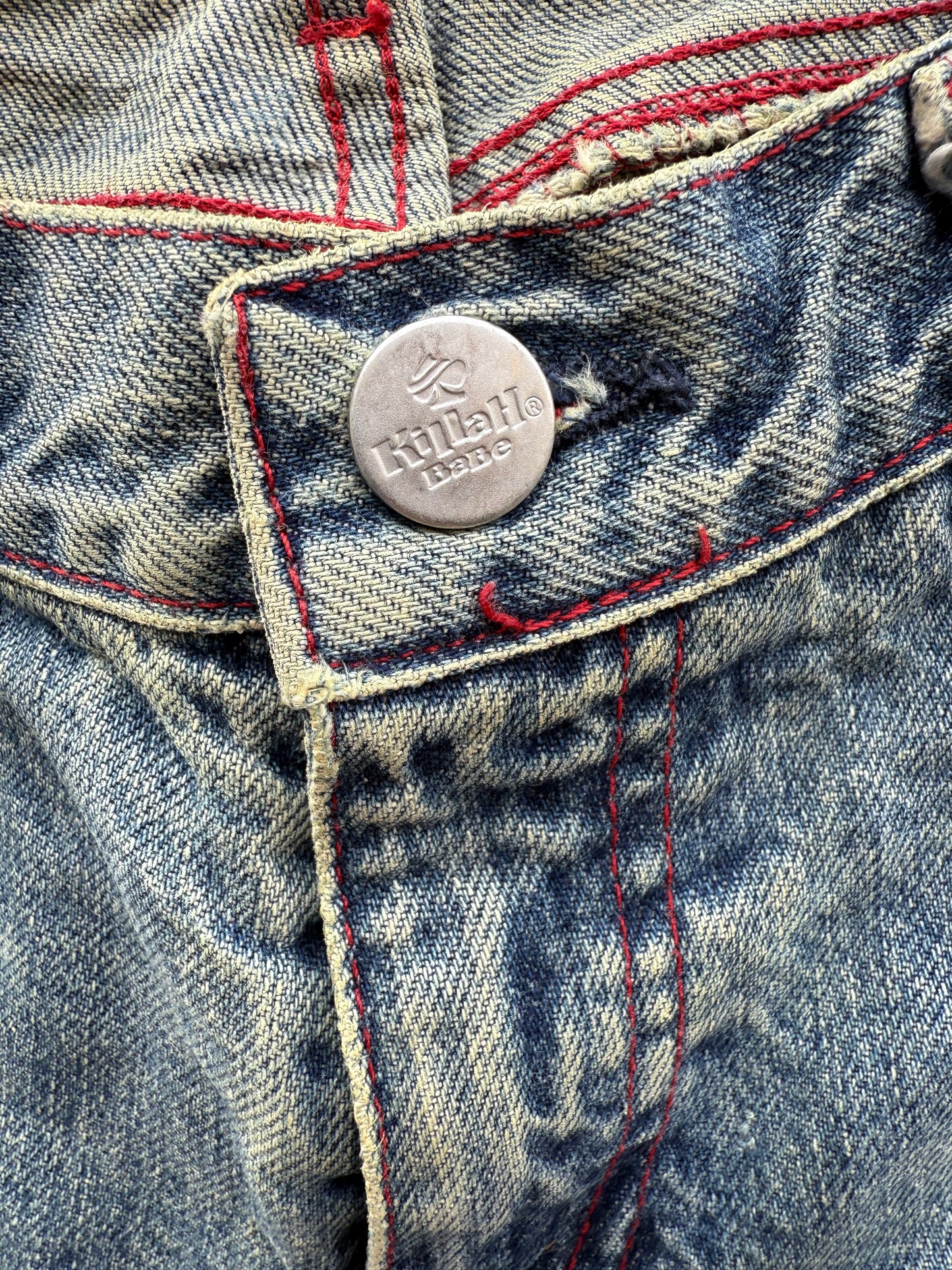 Jean patte d'eph avec patchwork vintage Killah Babe T.32 / XS