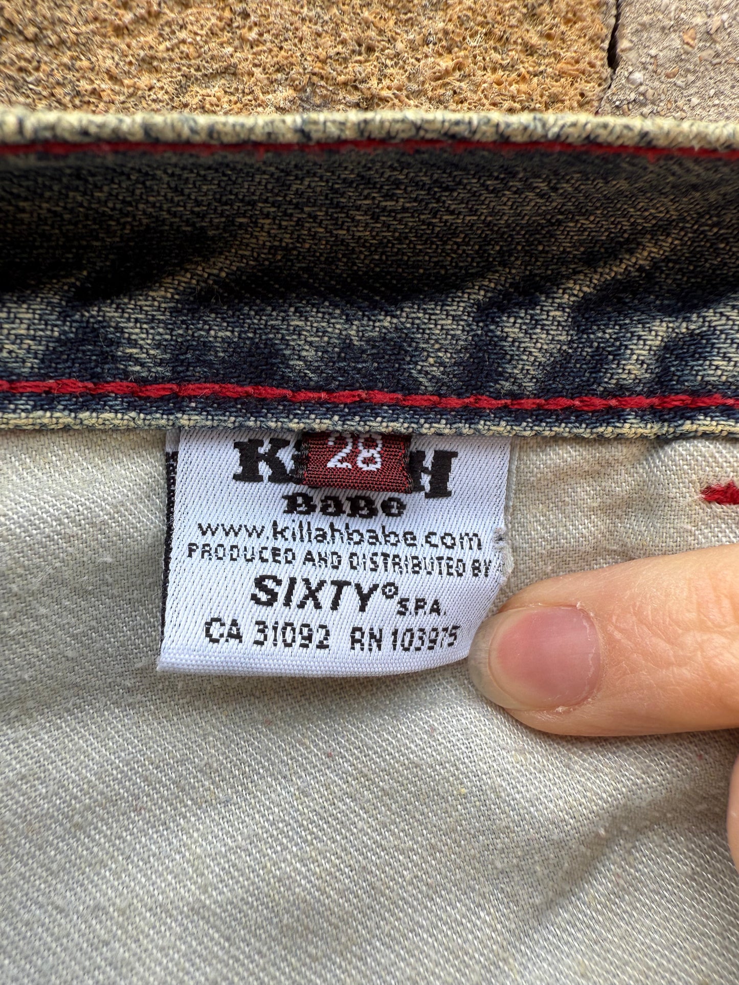 Jean patte d'eph avec patchwork vintage Killah Babe T.32 / XS