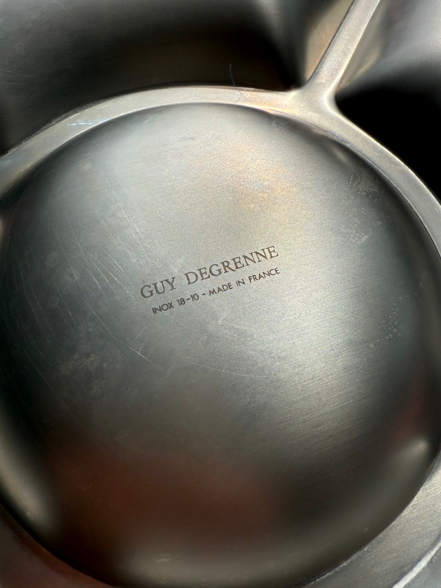 Plateau compartimenté en inox Guy Degrenne