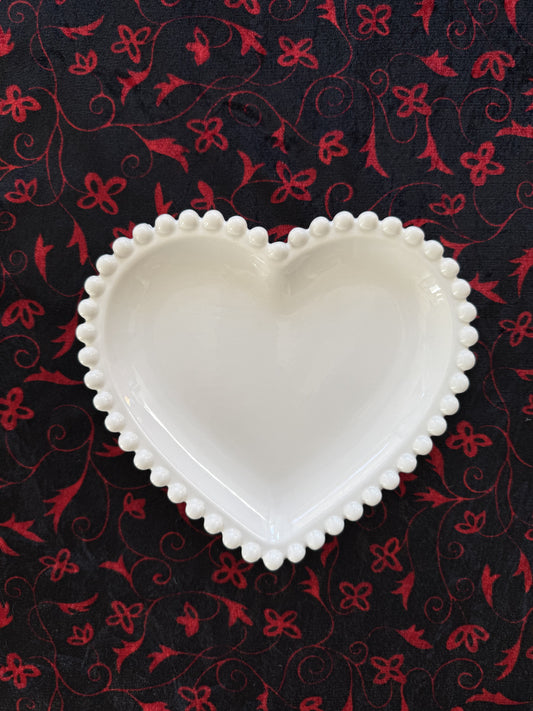 Assiette / vide poche coeur en céramique