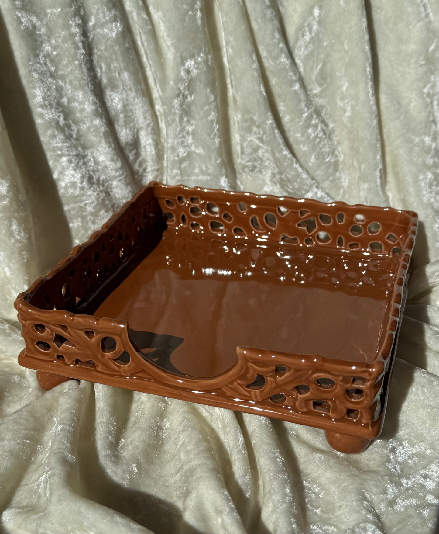 Range-serviettes marron en céramique La Maison d'Emilie