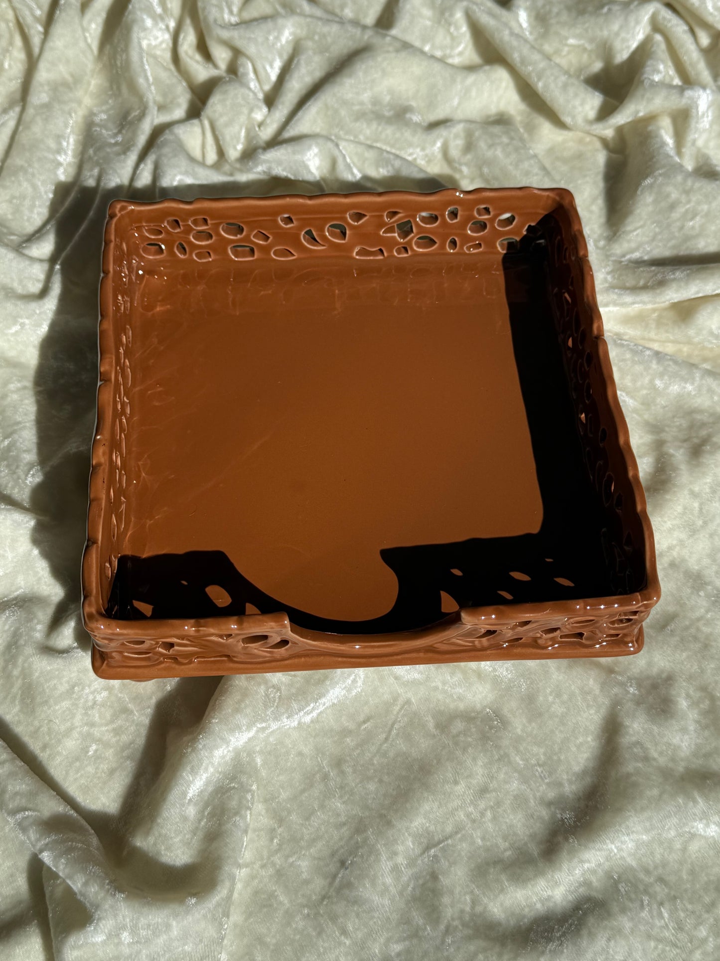 Range-serviettes marron en céramique La Maison d'Emilie