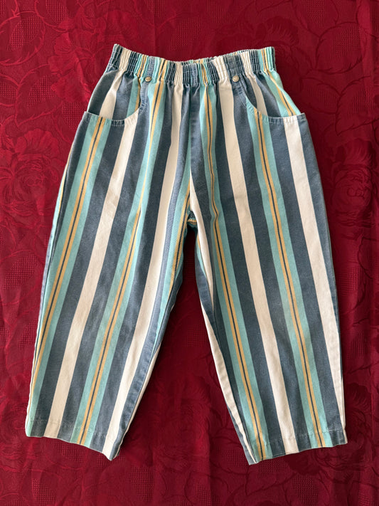 Pantalon vintage rayé en coton Z'aricot T.6 ans