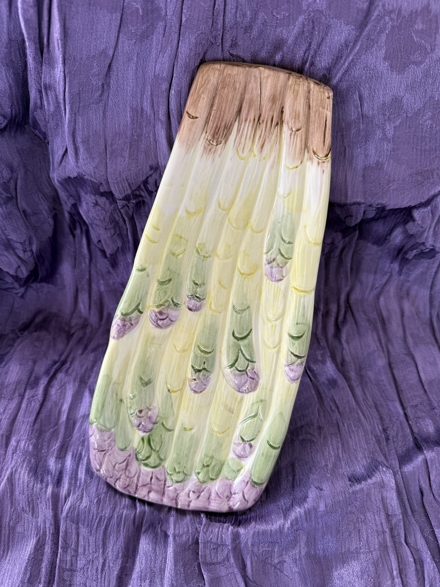 Repose cuillère botte d'asperges en céramique