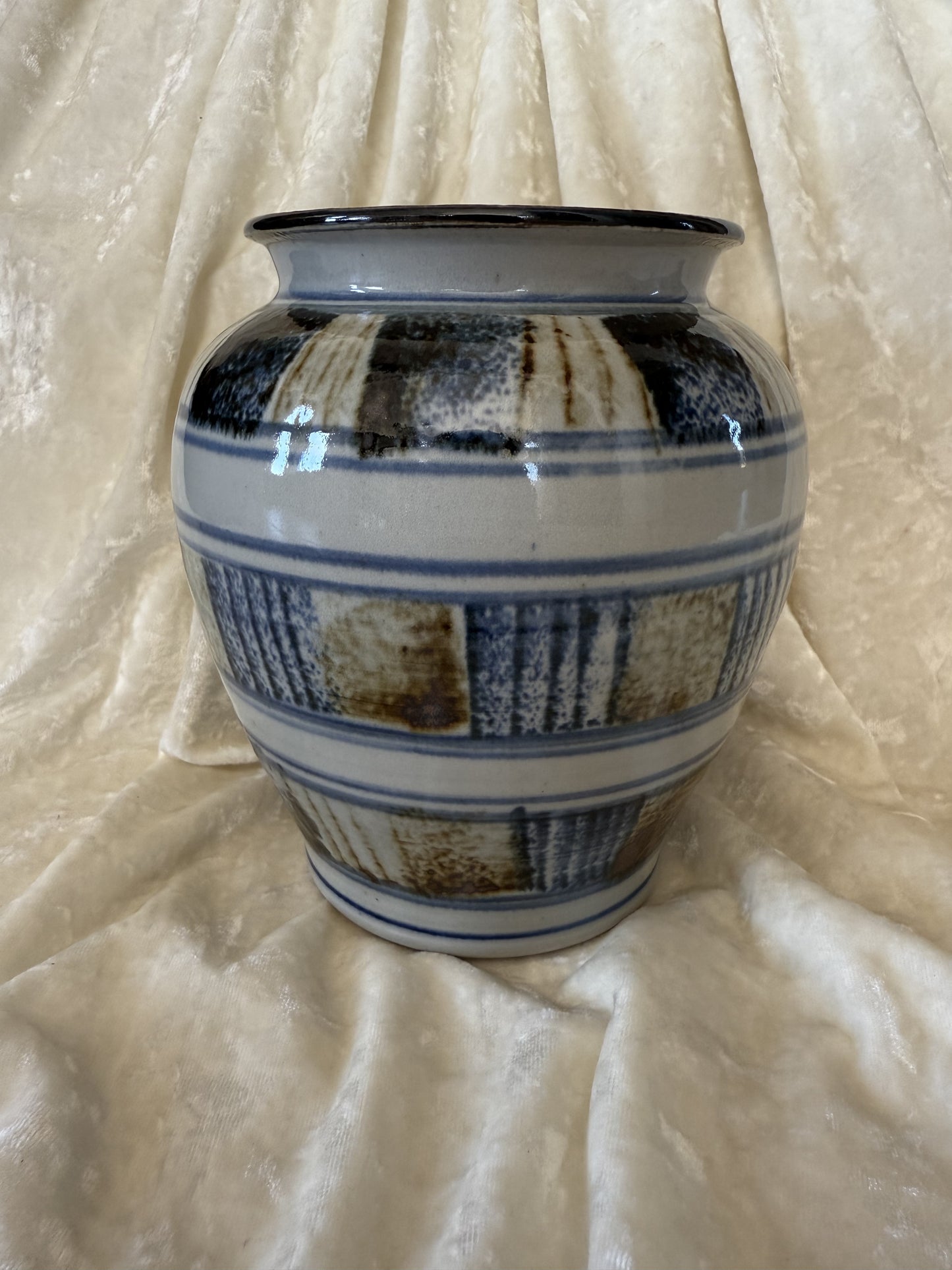 Vase en grès émaillé signé Henri Ackermann Champtoceaux