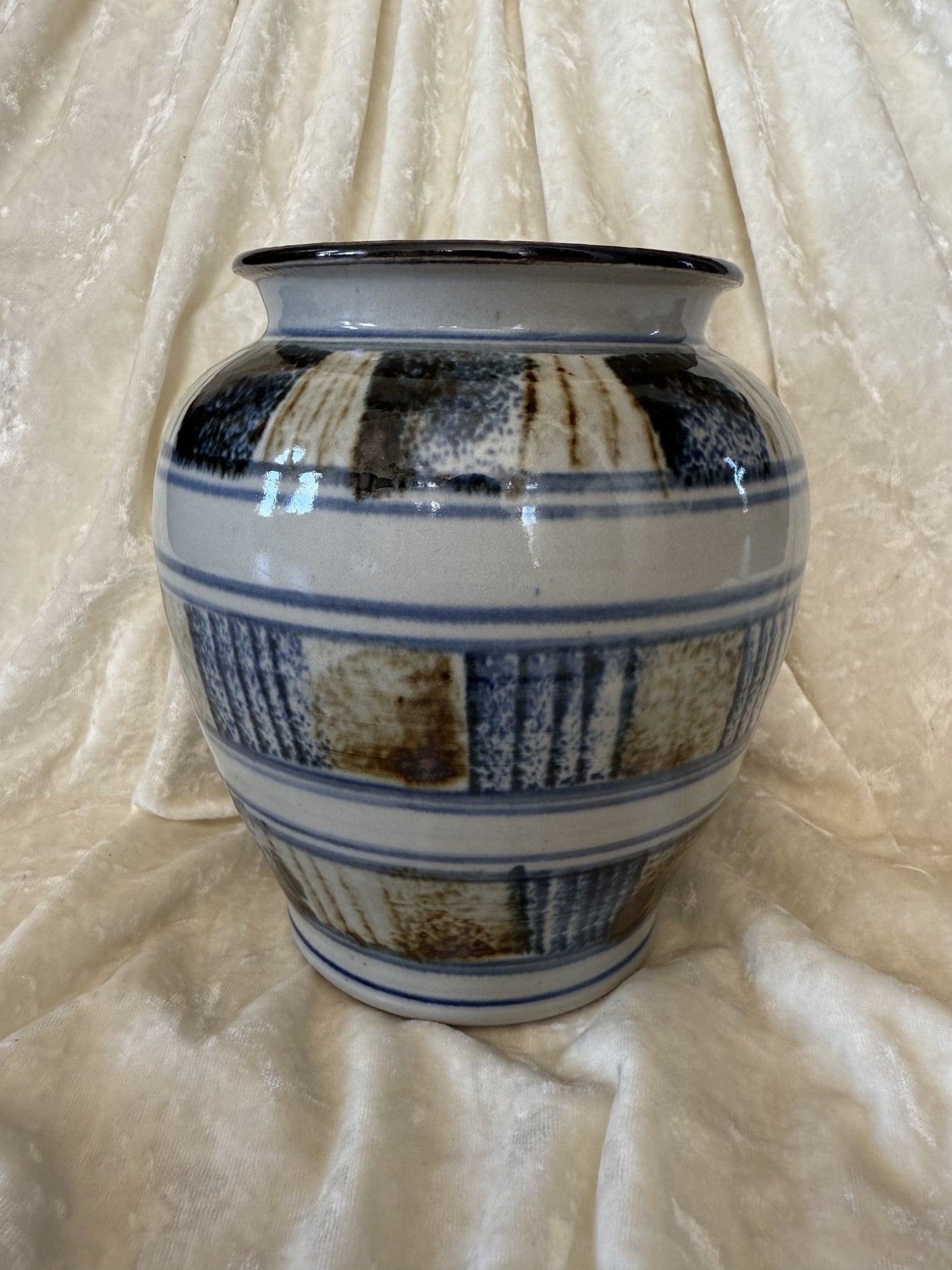 Vase en grès émaillé signé Henri Ackermann Champtoceaux