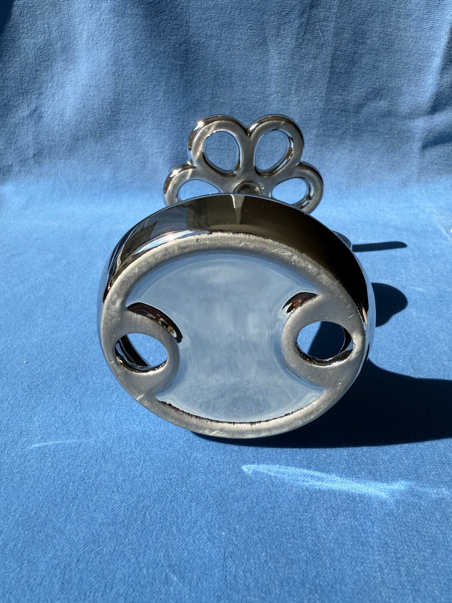 Porte brosse à dents chromé en forme de fleur