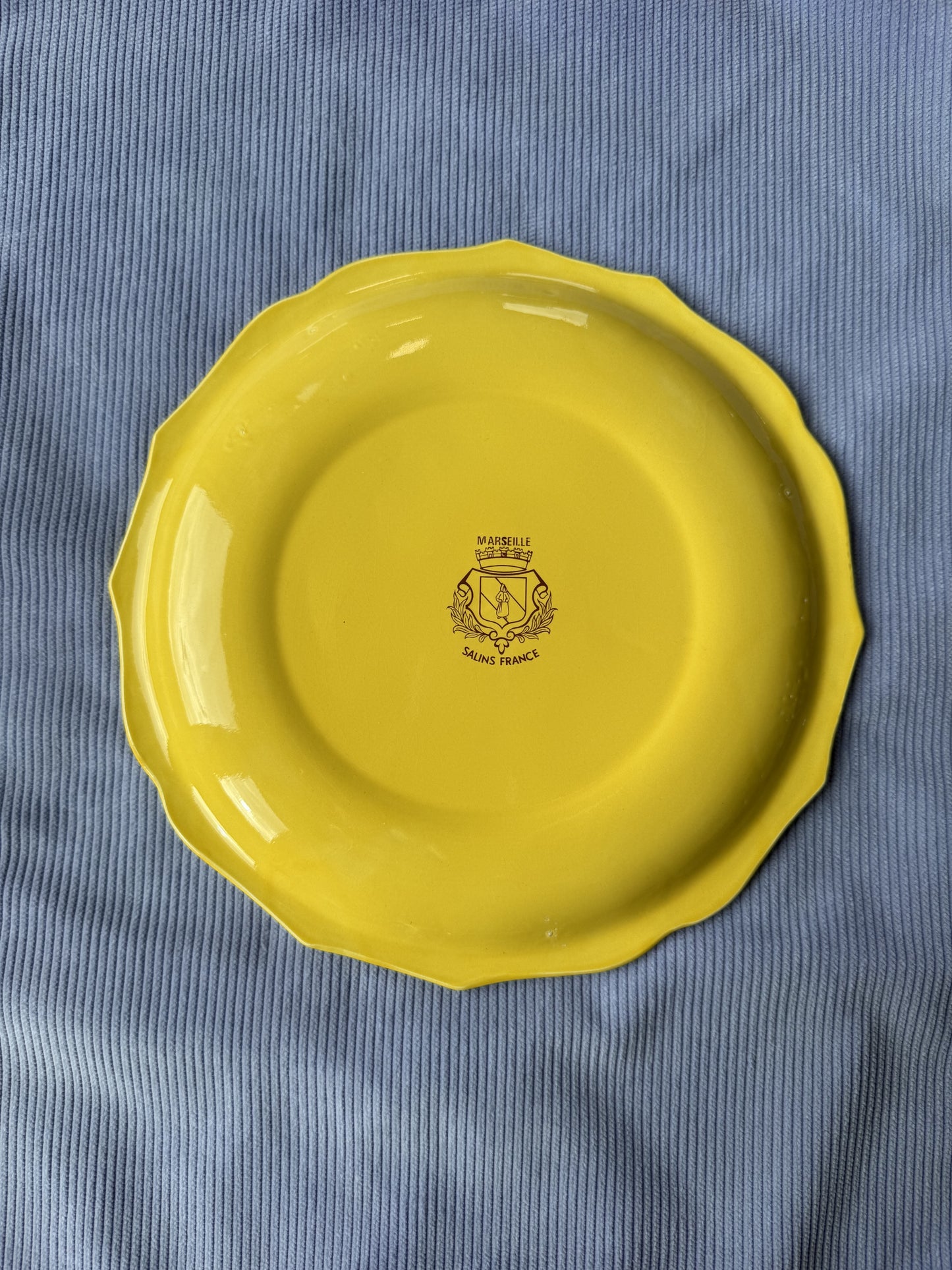 Assiette / plat en faïence Salins France