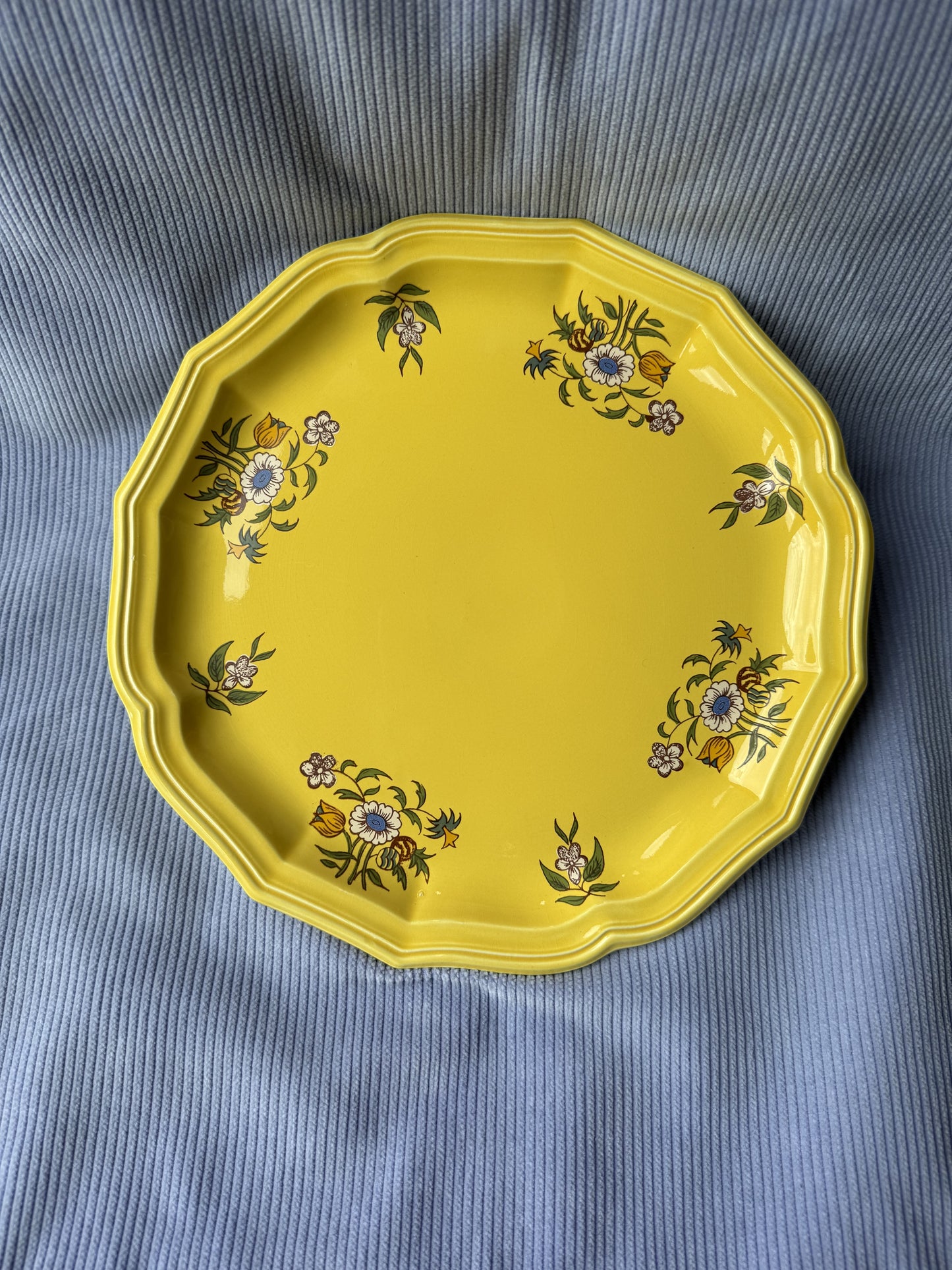 Assiette / plat en faïence Salins France