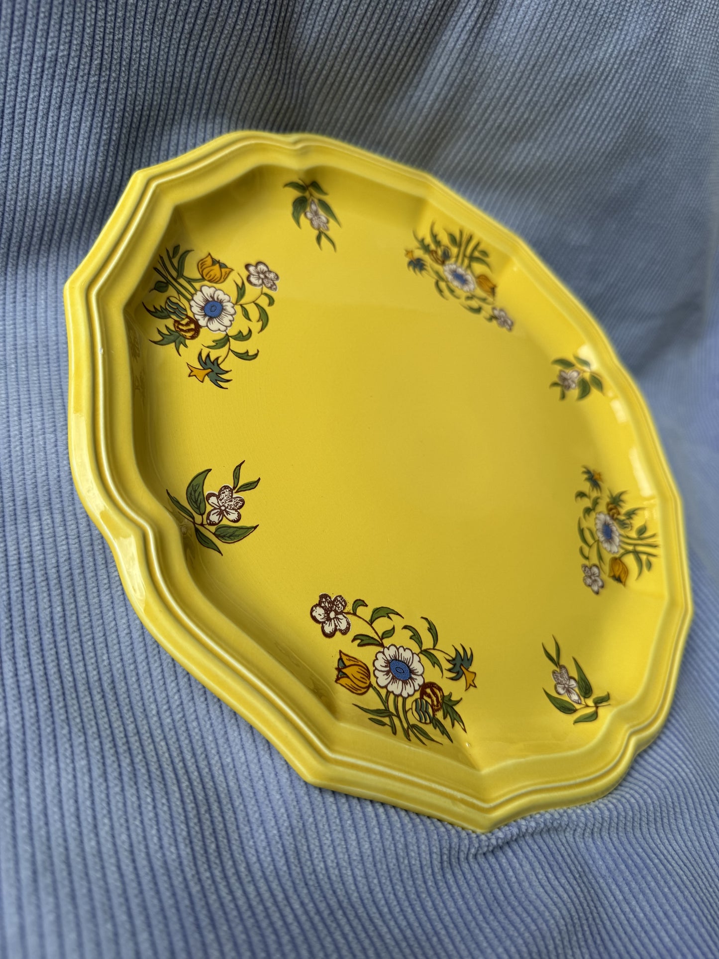 Assiette / plat en faïence Salins France