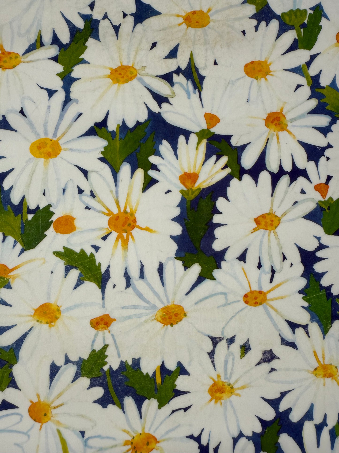 Plateau vintage mélaminé marguerites made in Italy